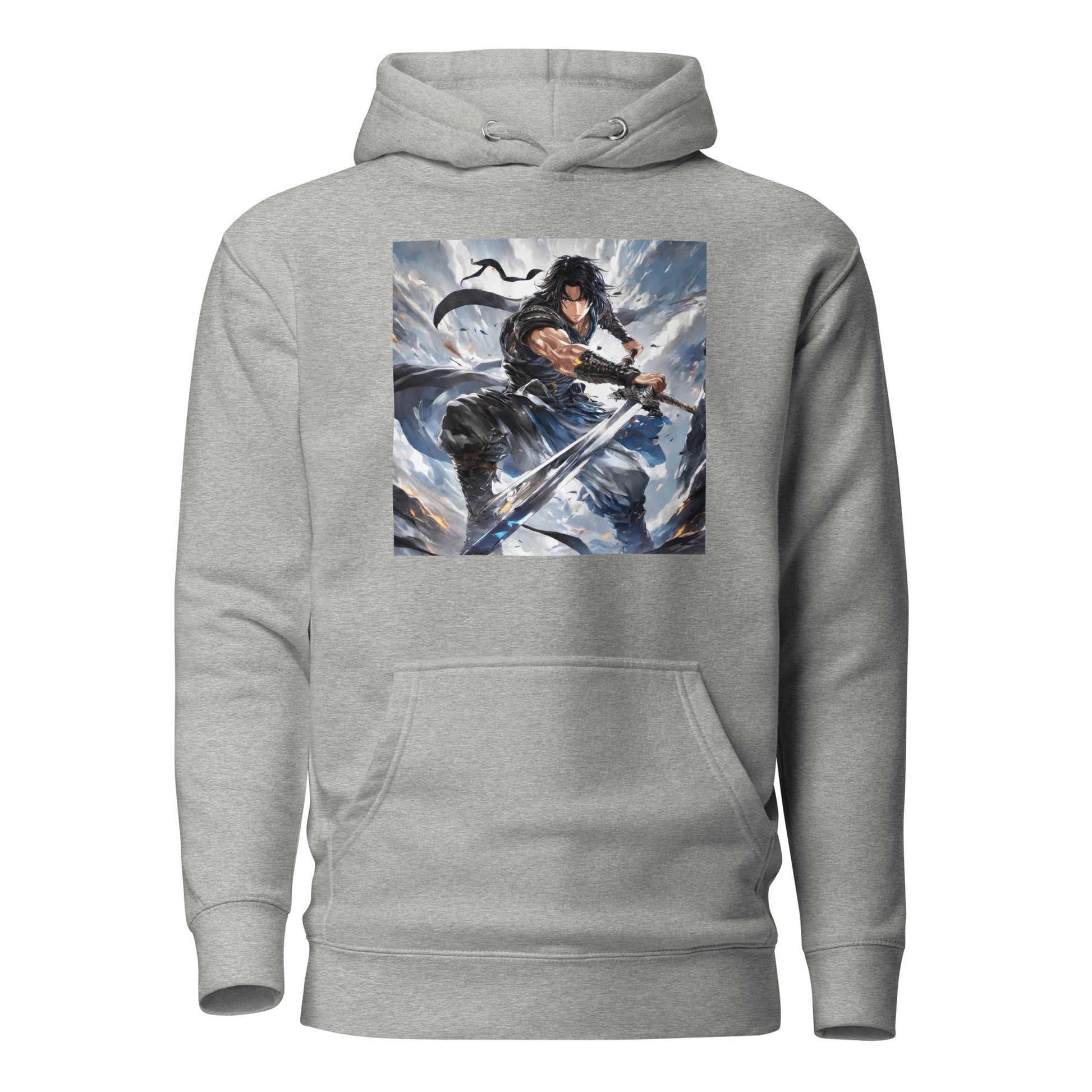 Victory is Mine Women's Anime Hoodie Carbon Grey