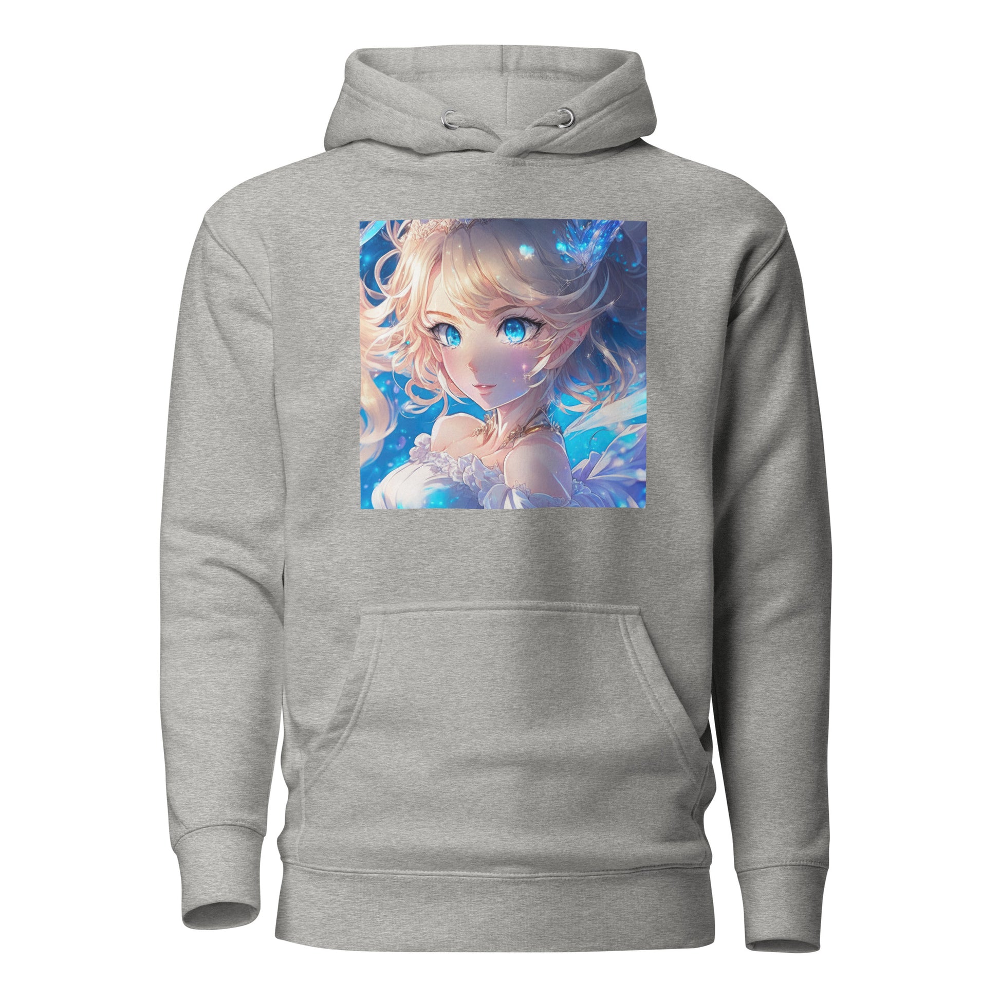 Cute Anime Princess Women's Graphic Hoodie Carbon Grey