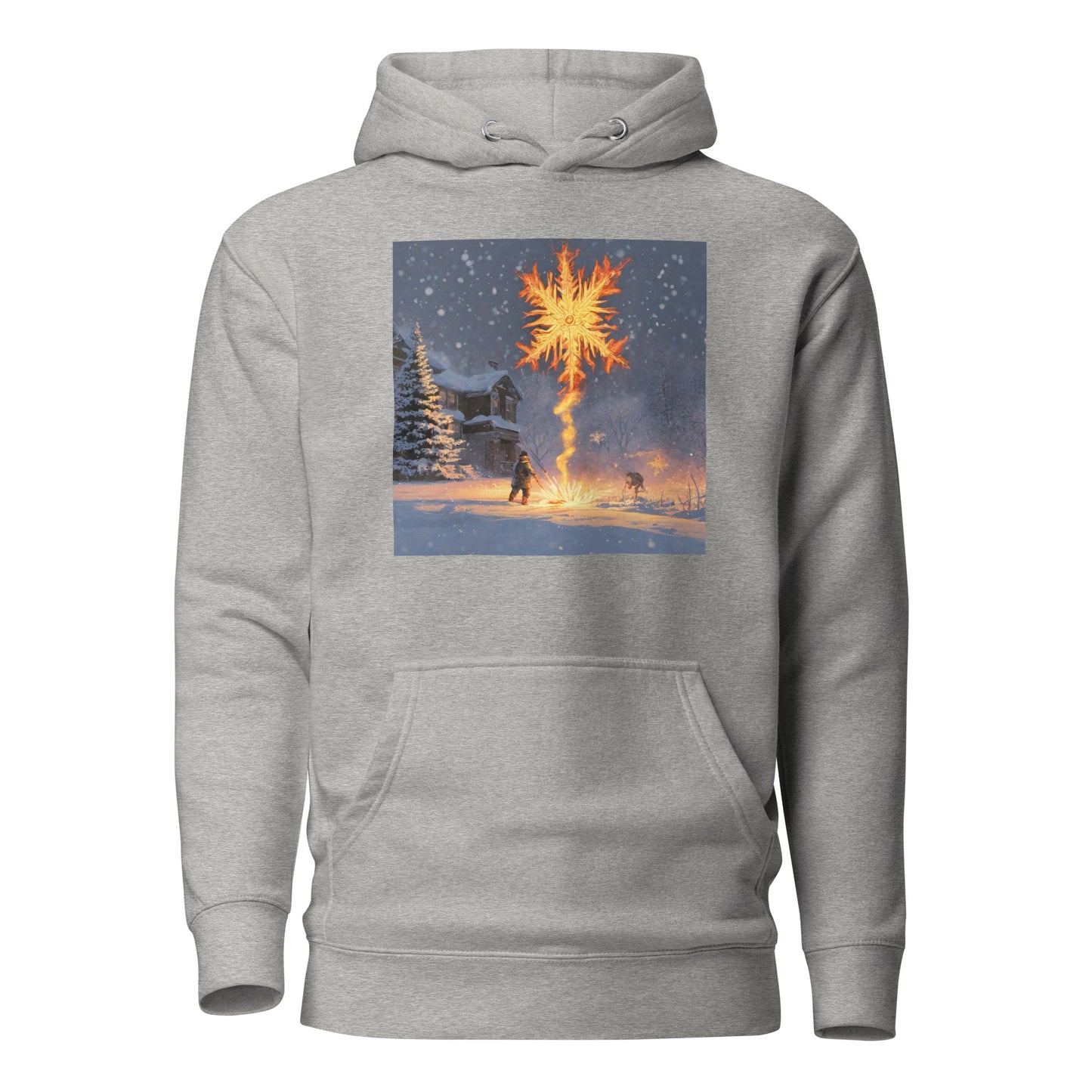 Fire from Ice Snowflake Women's Anime Hoodie Carbon Grey