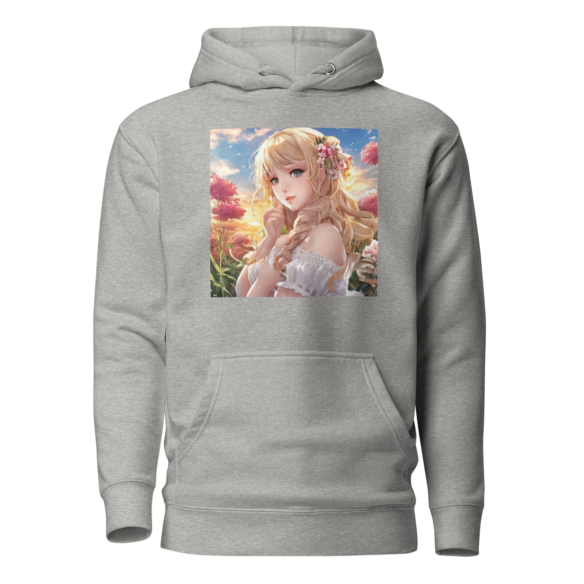 Timeless Beauty Women's Anime Hoodie Carbon Grey