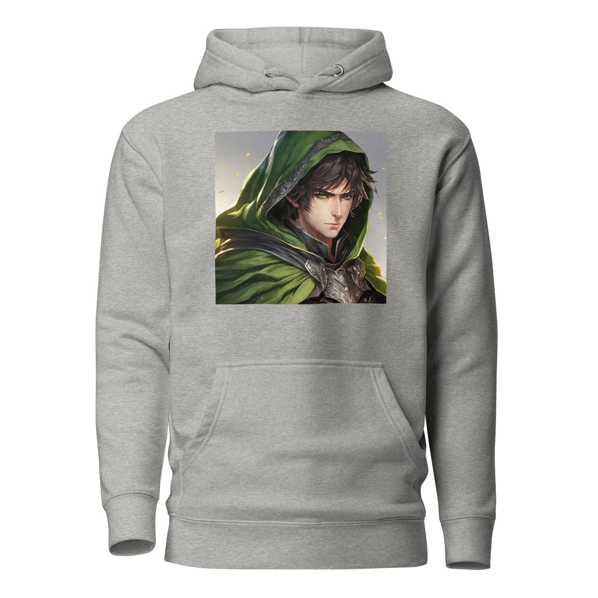 Elven Protector Women's Anime Hoodie Carbon Grey