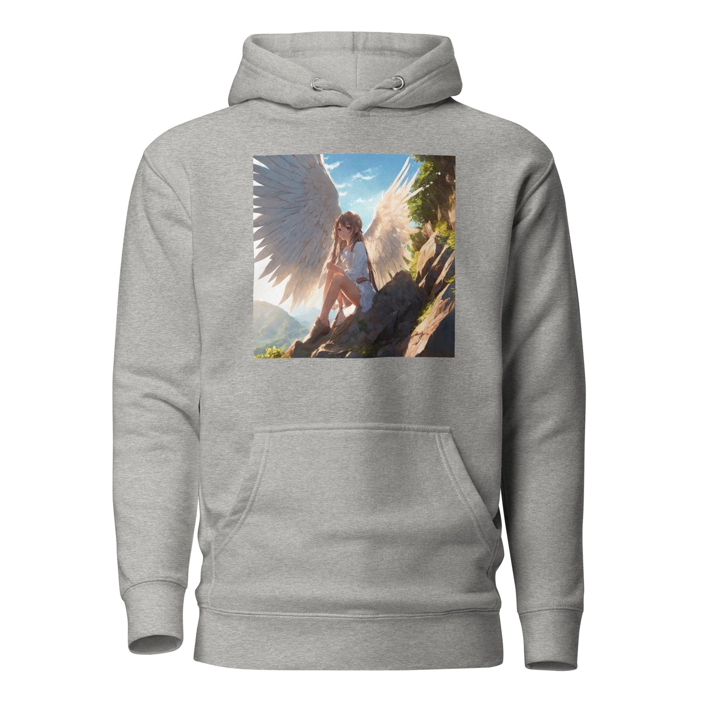 Beautiful Angel Women's Anime Hoodie Carbon Grey