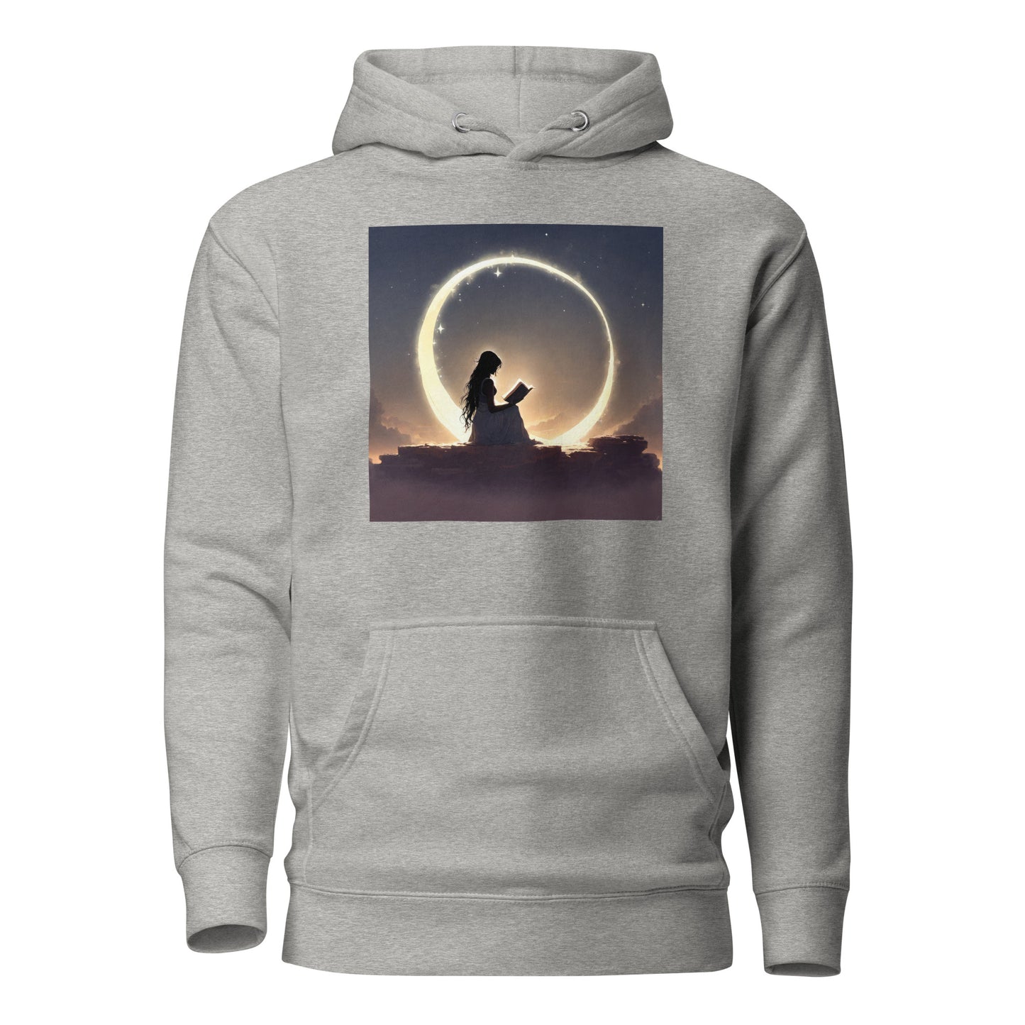 Reading at Twilight Women's Book Lover Hoodie Carbon Grey