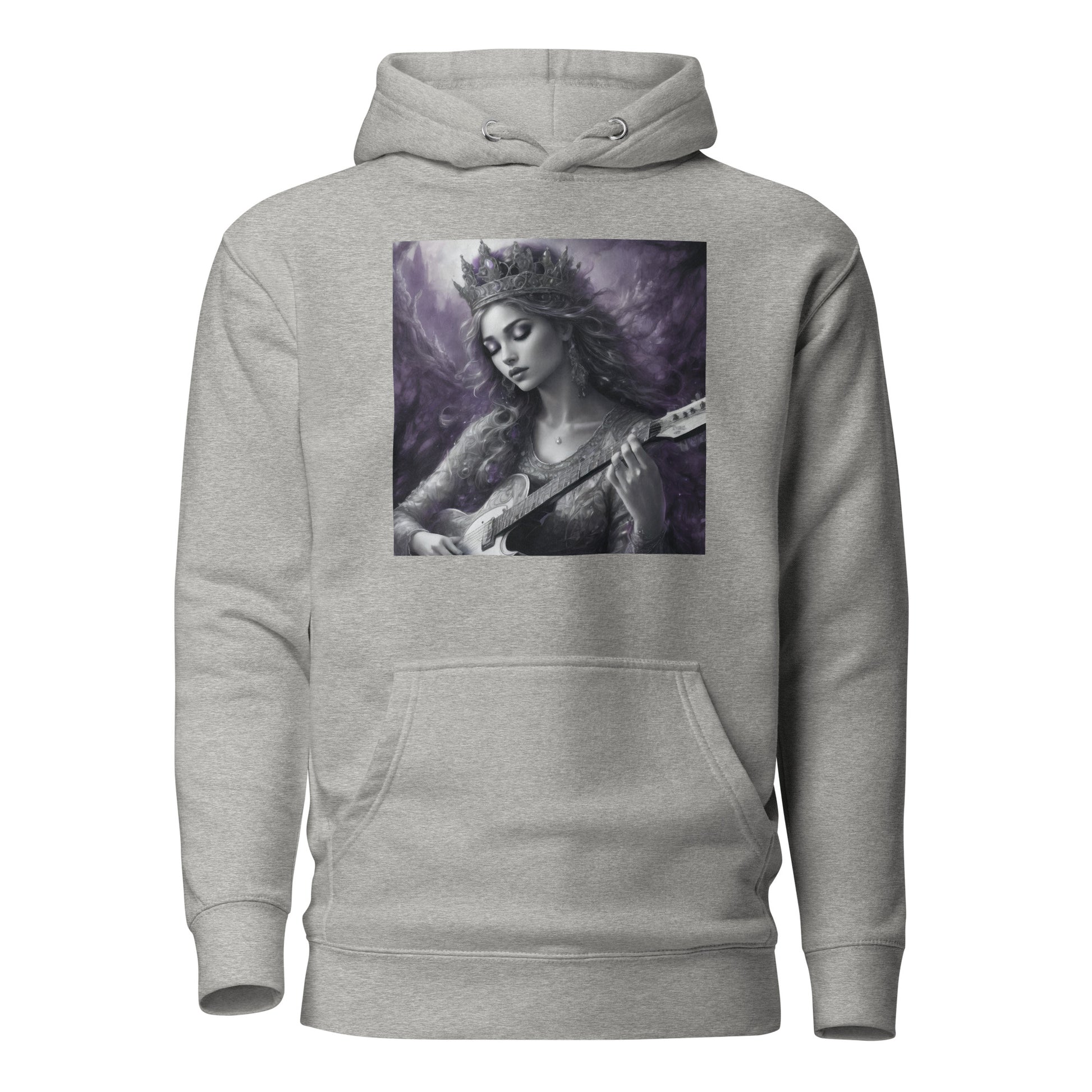 Princess Woman Playing the Guitar Hoodie Carbon Grey