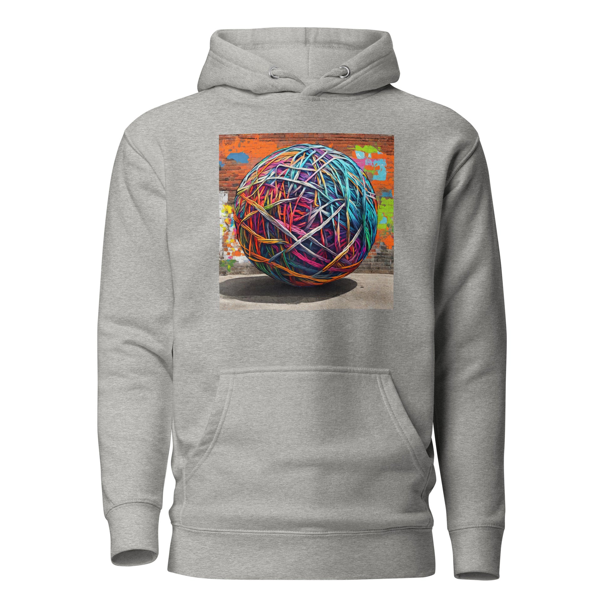 Ball of Yarn Women's Crochet and Knitting Lover Hoodie Carbon Grey