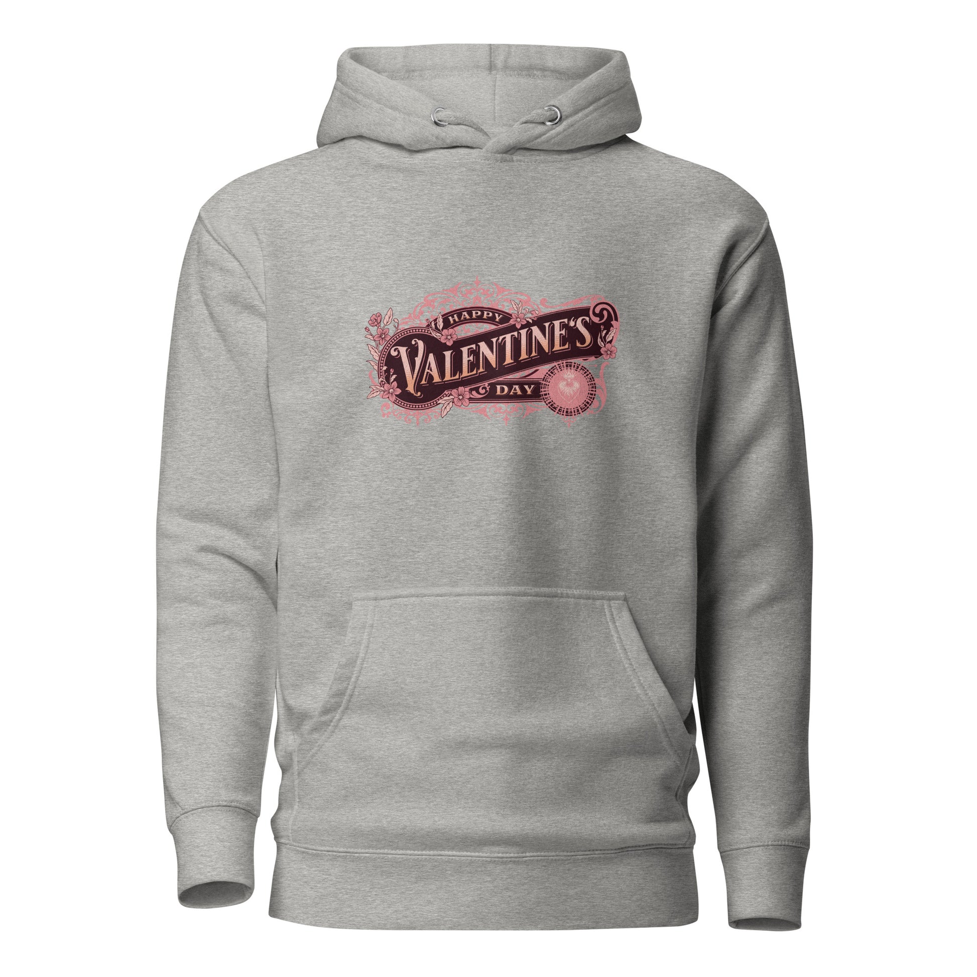 Women's Happy Valentine's Day Hoodie Carbon Grey