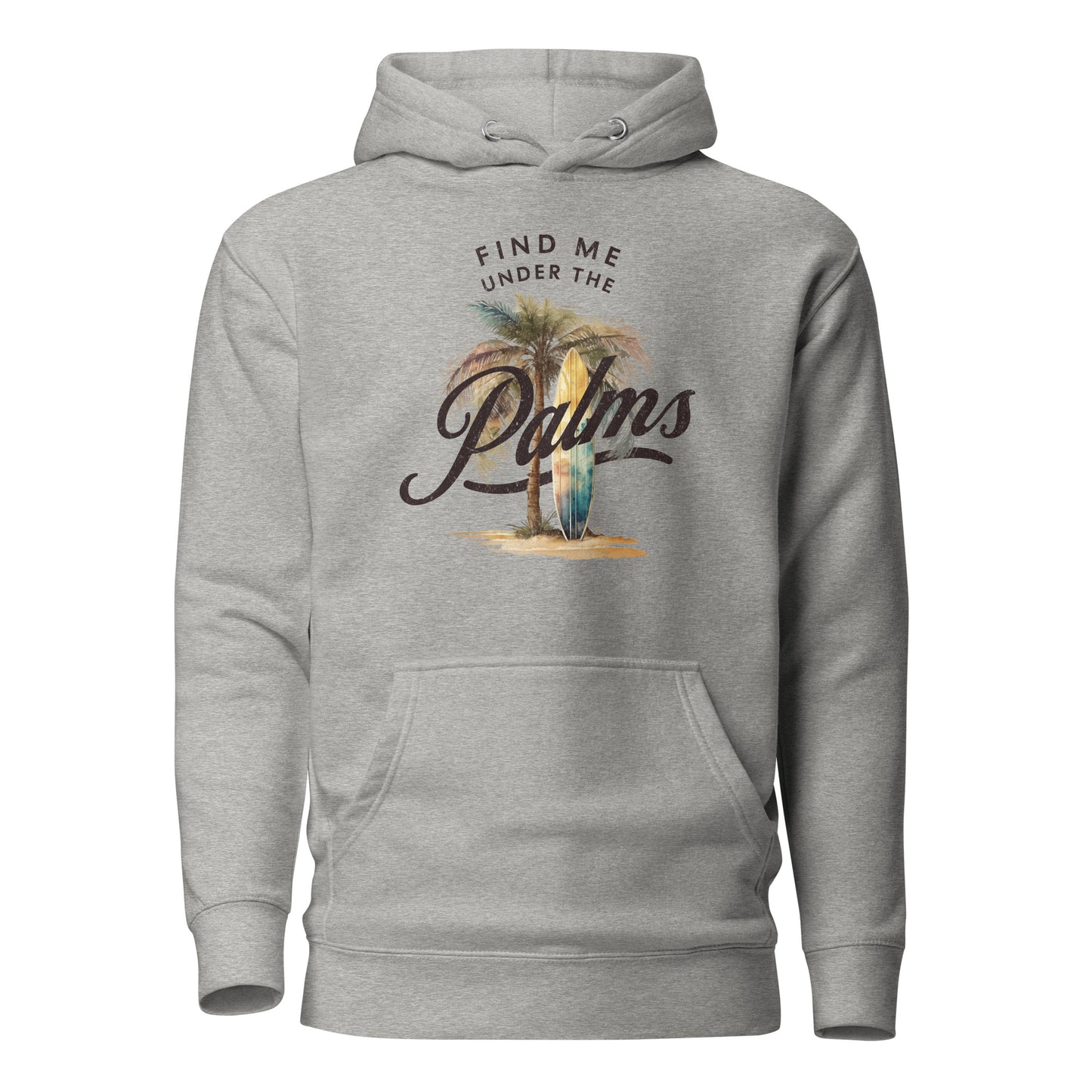 Find me Under the Palms Women's Beach Hoodie Carbon Grey