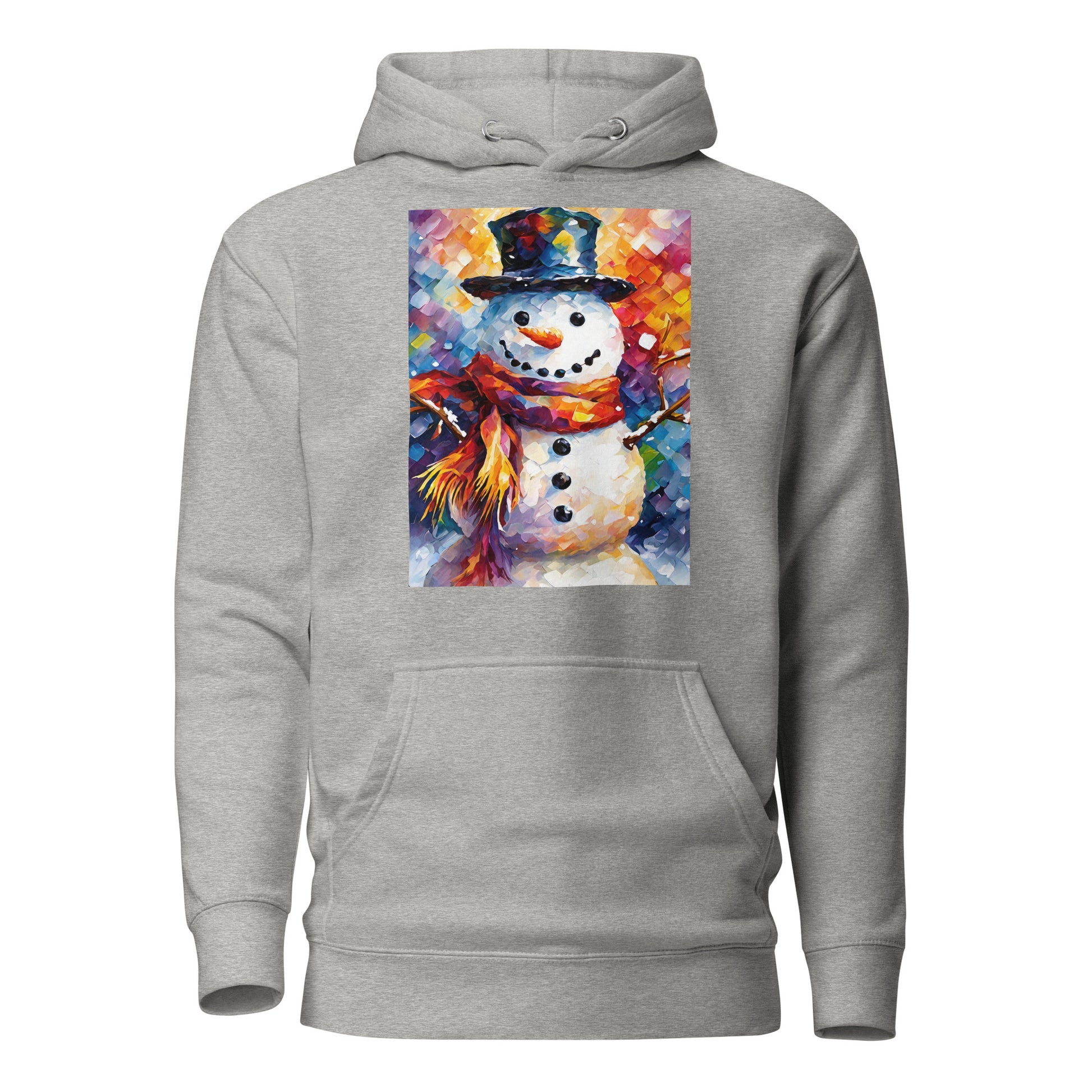 Happy Snowman Women's Christmas Hoodie Carbon Grey