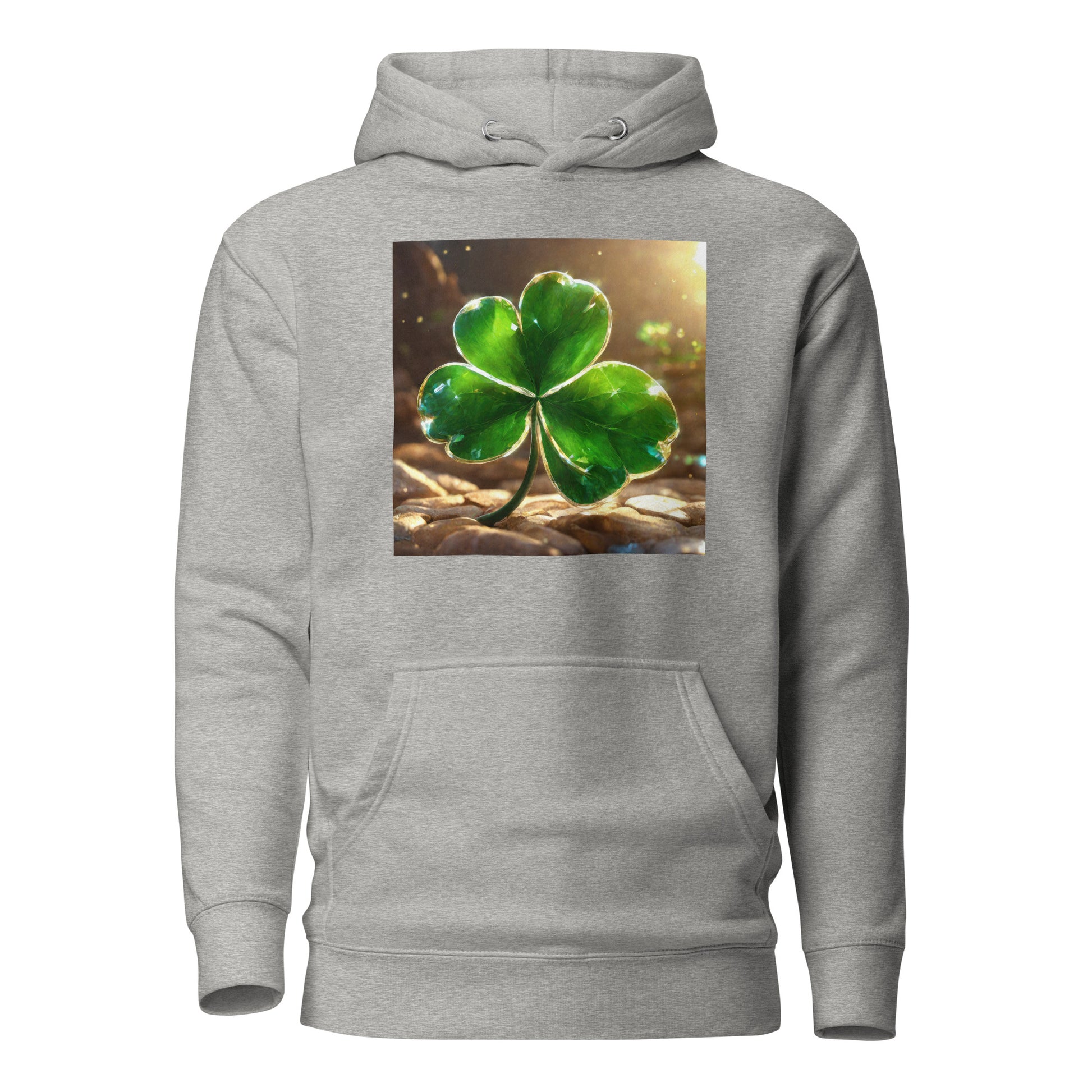 Lucky Four Leaf Clover Women's St Patrick's Day Hoodie Carbon Grey