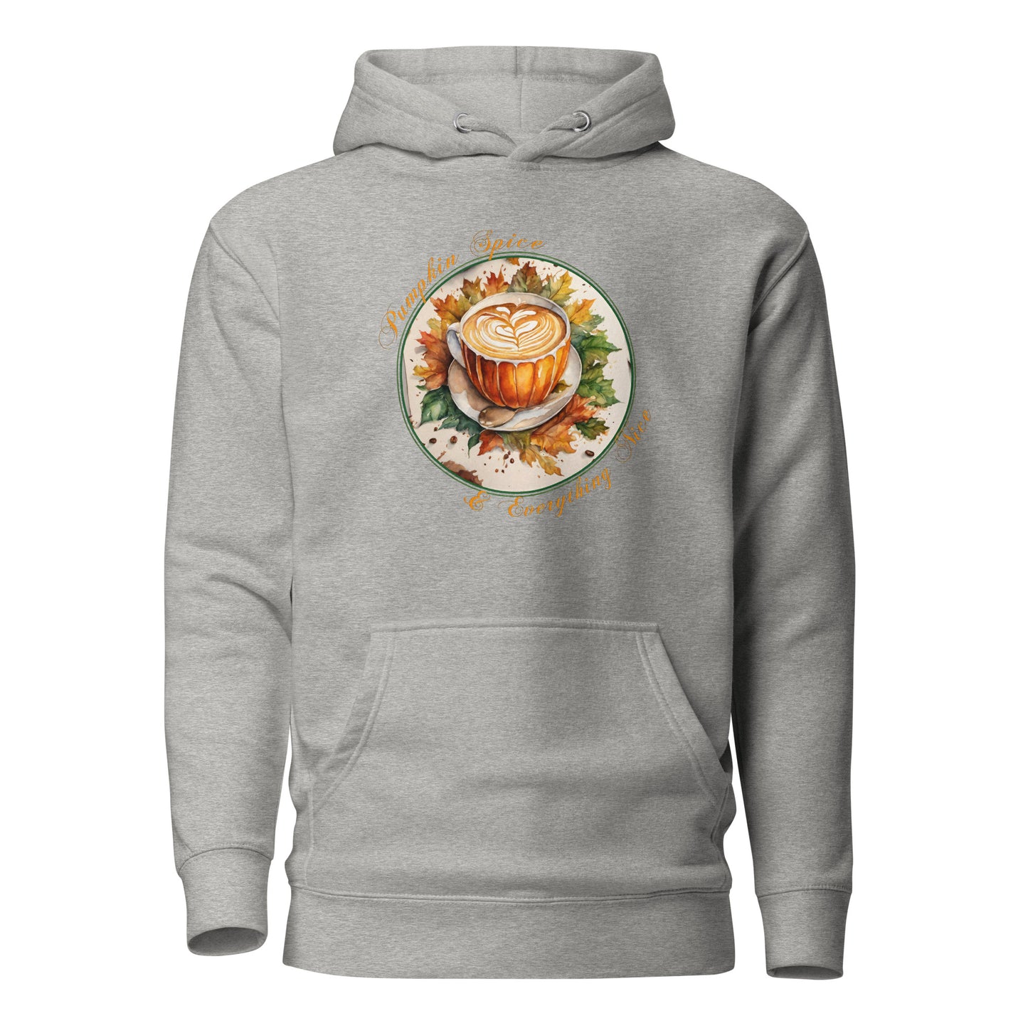 Pumpkin Spice & Everything Nice Women's Fall Hoodie Carbon Grey