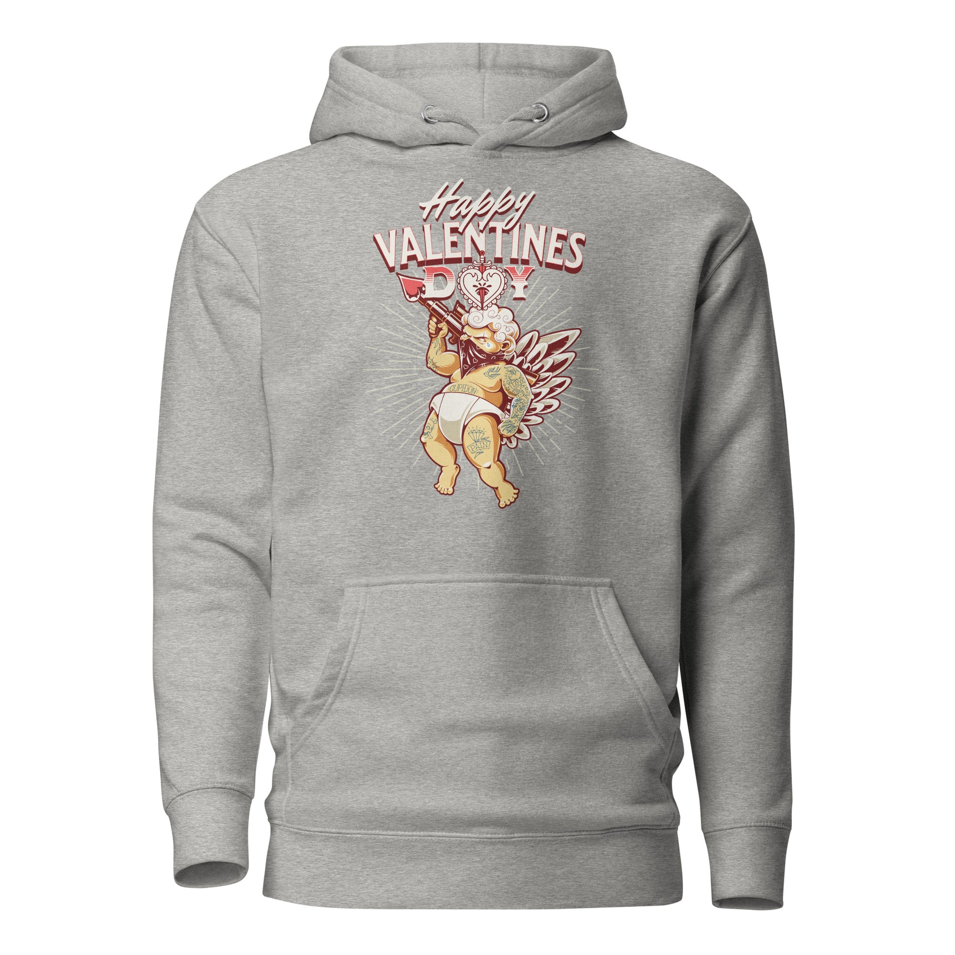 Inked Cupid Women's Valentine's Day Hoodie Carbon Grey