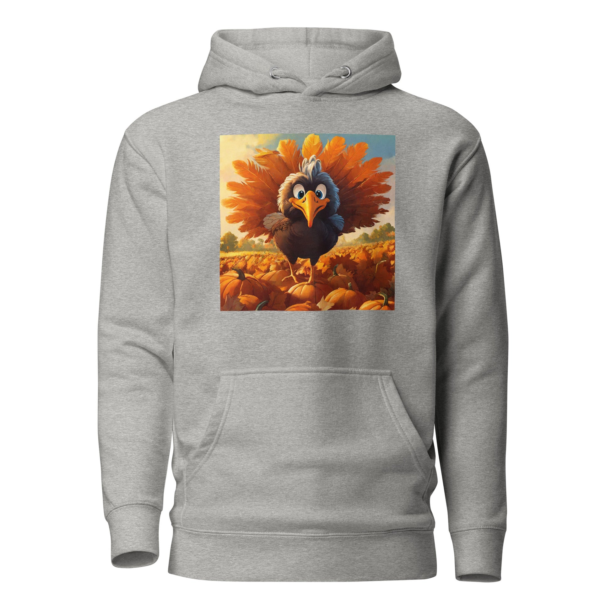 Cute Turkey Women's Thanksgiving Hoodie Carbon Grey