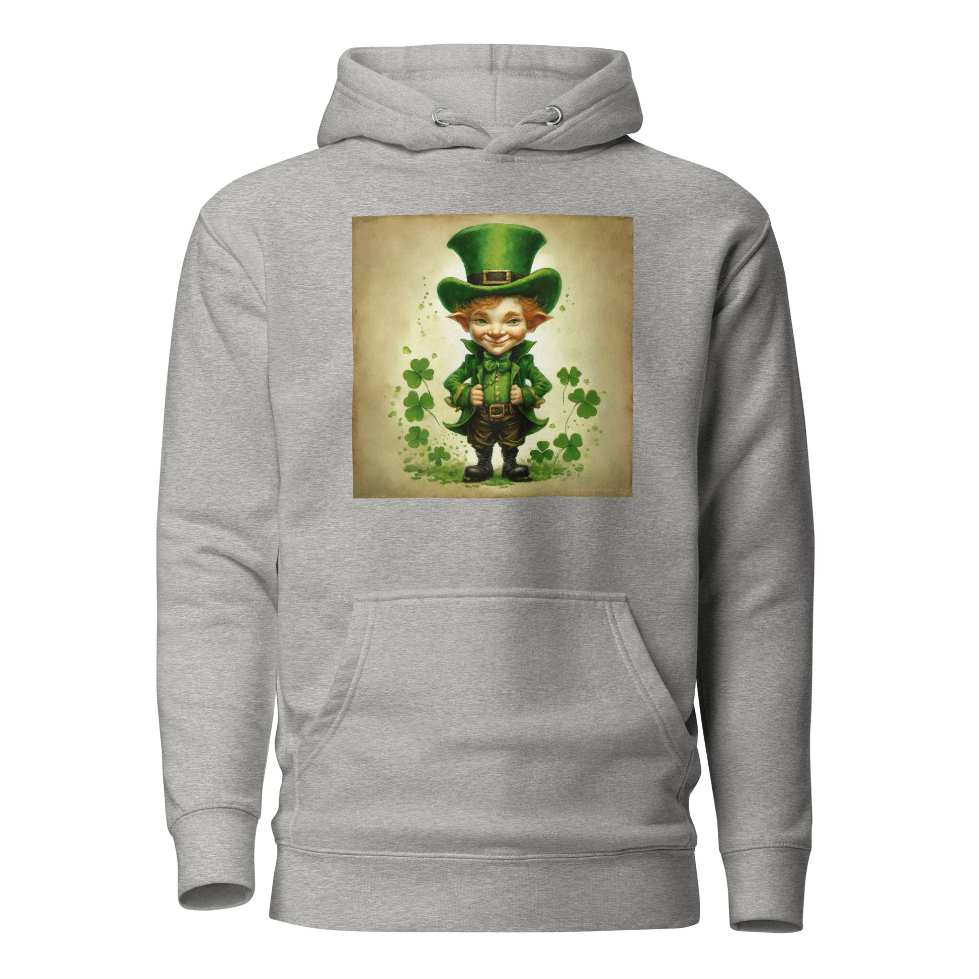 Cute Leprechaun Women's St Patrick's Day Hoodie Carbon Grey