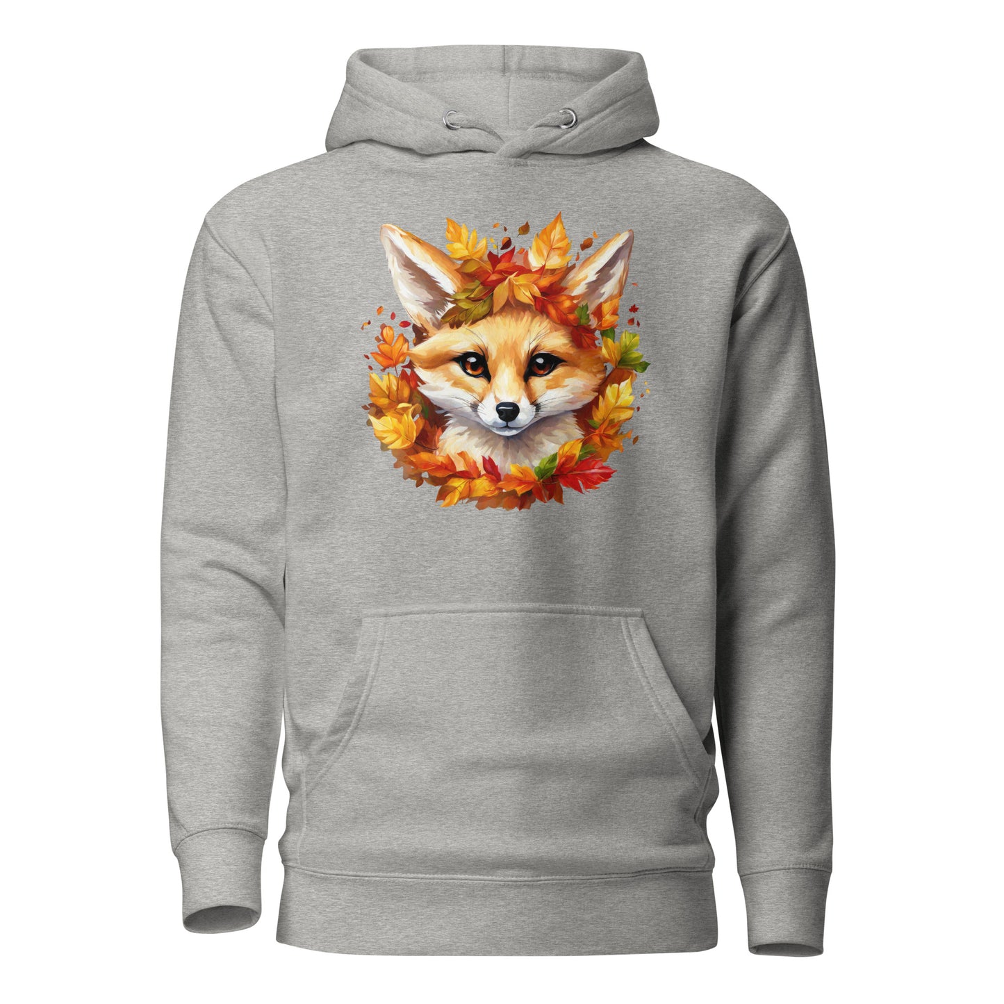 Autumn Fennec Fox Women's Fall Hoodie Carbon Grey