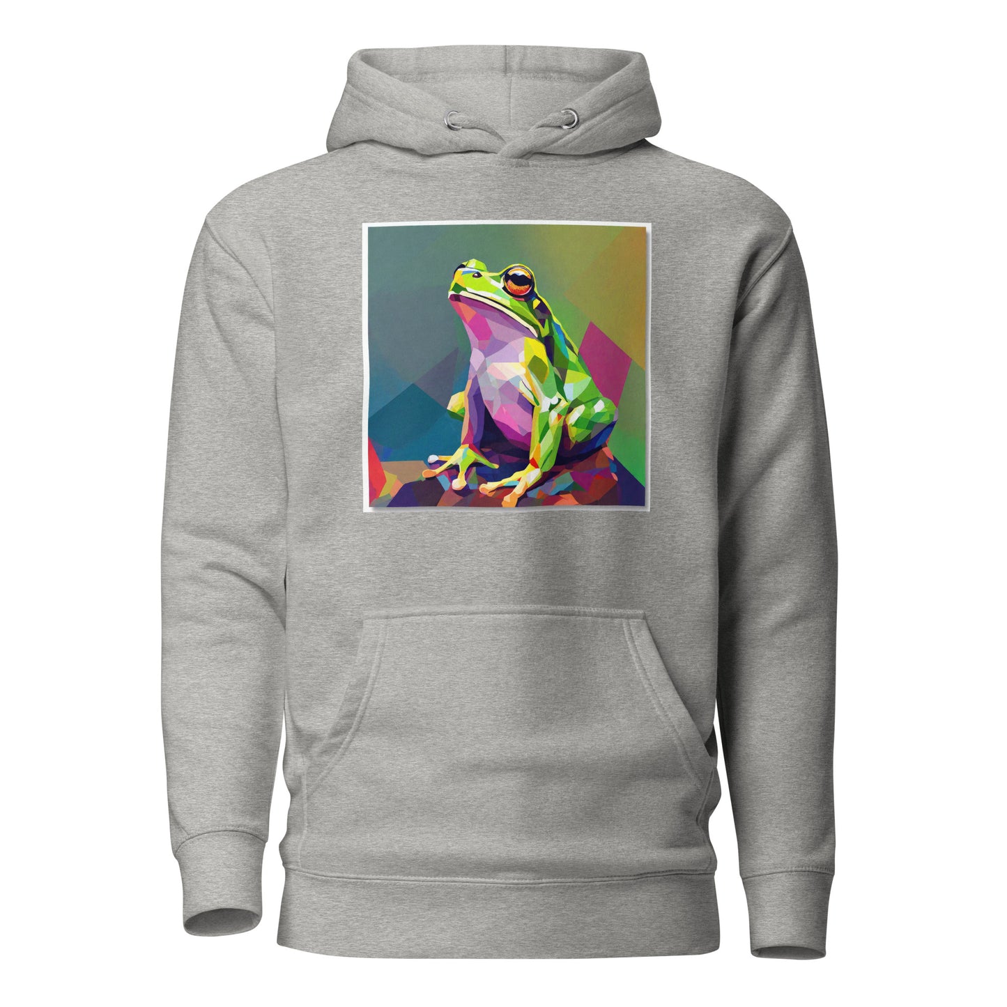 Geometric Frog Women's Animal Lover Hoodie Carbon Grey