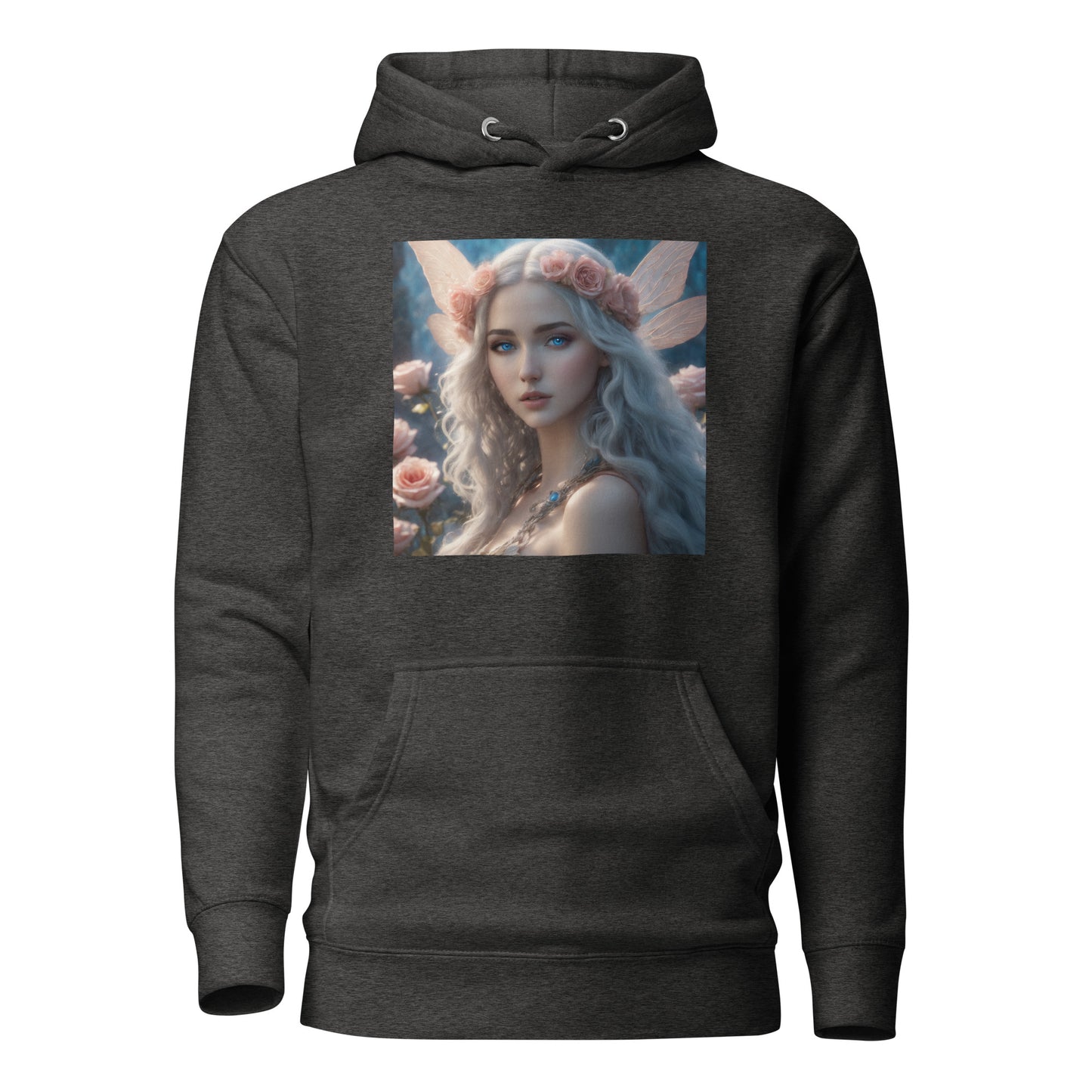 Rose Fairy Women's Fantasy Hoodie Charcoal Heather