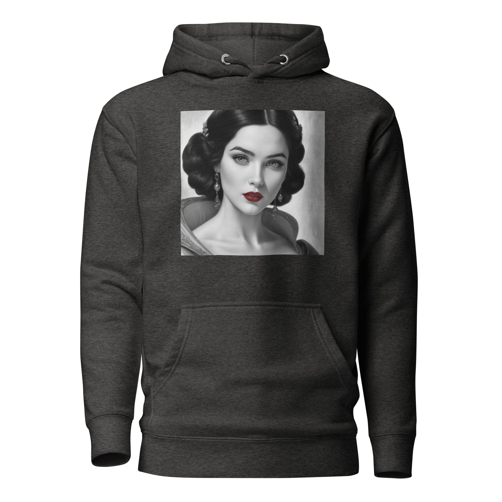 Snow White Portrait Women's Fairy Tale Hoodie Charcoal Heather