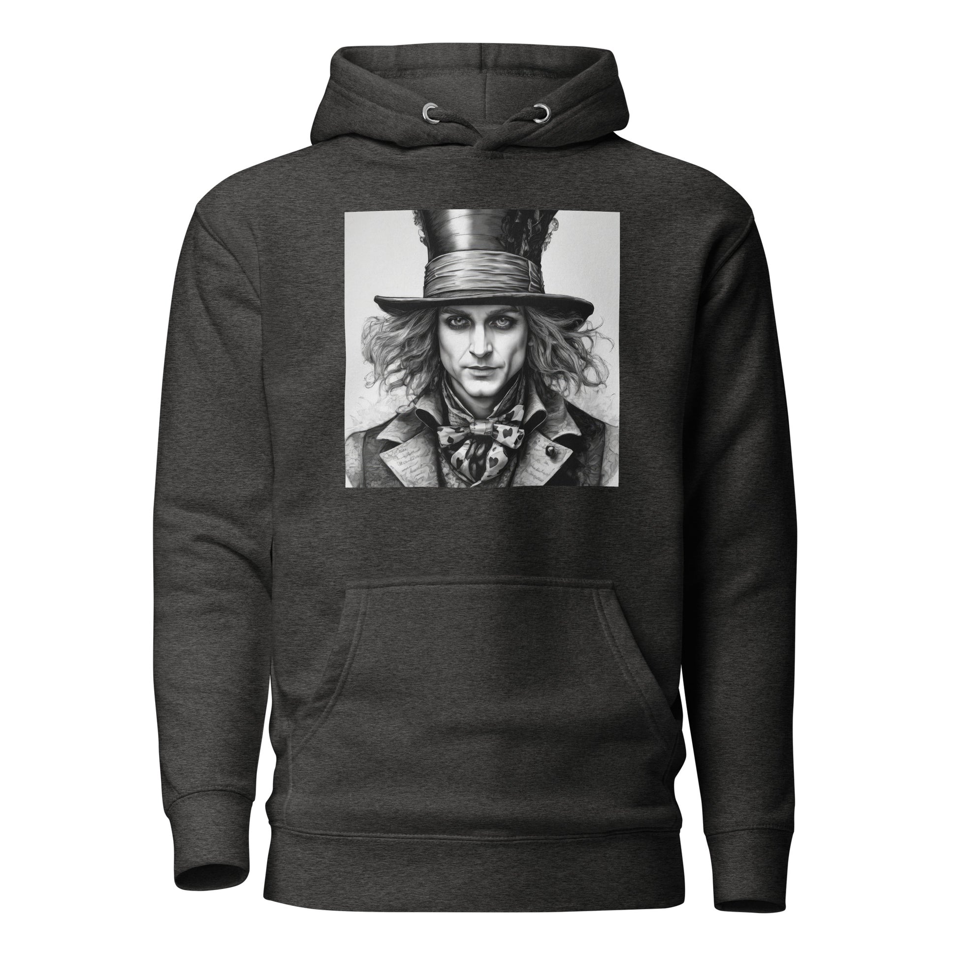 Serenely Eccentric Mad Hatter Hoodie Charcoal Heather