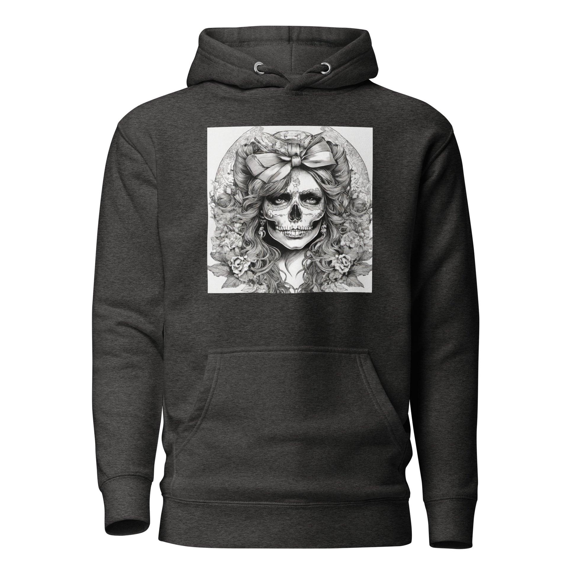 Day of the Dead Princess Hoodie Charcoal Heather