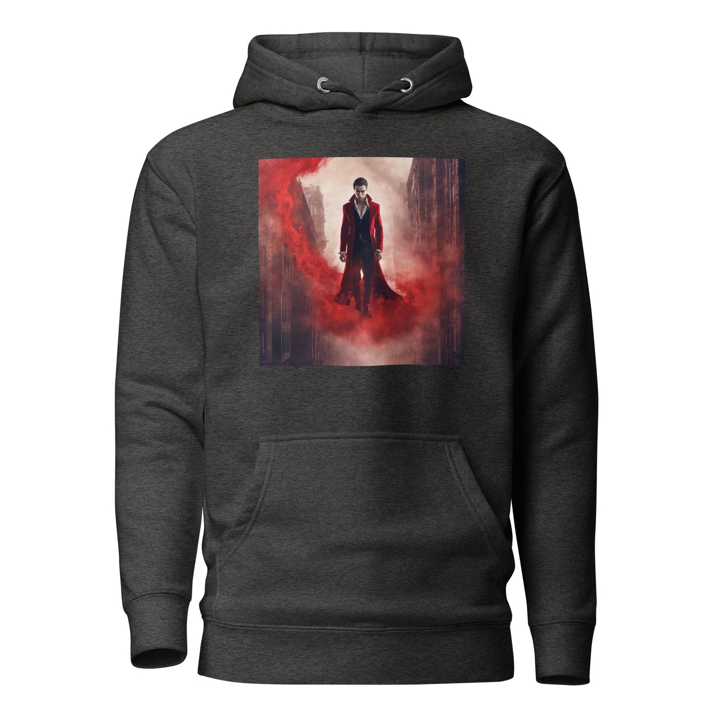 Vampire in Red Haze Women's Graphic Hoodie Charcoal Heather