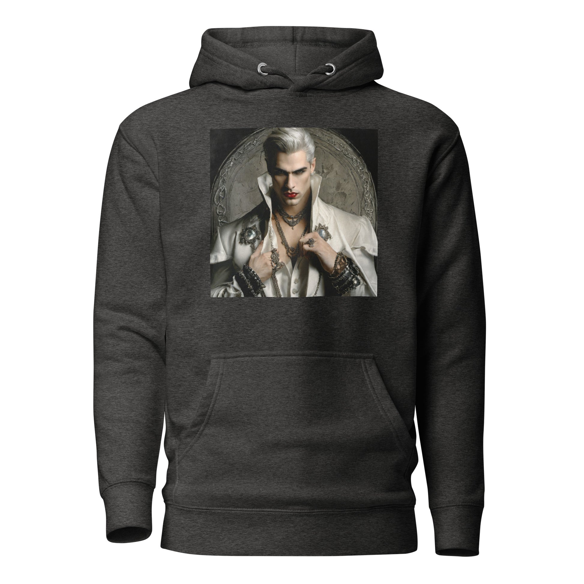 Vampire with Style Women's Graphic Hoodie Charcoal Heather