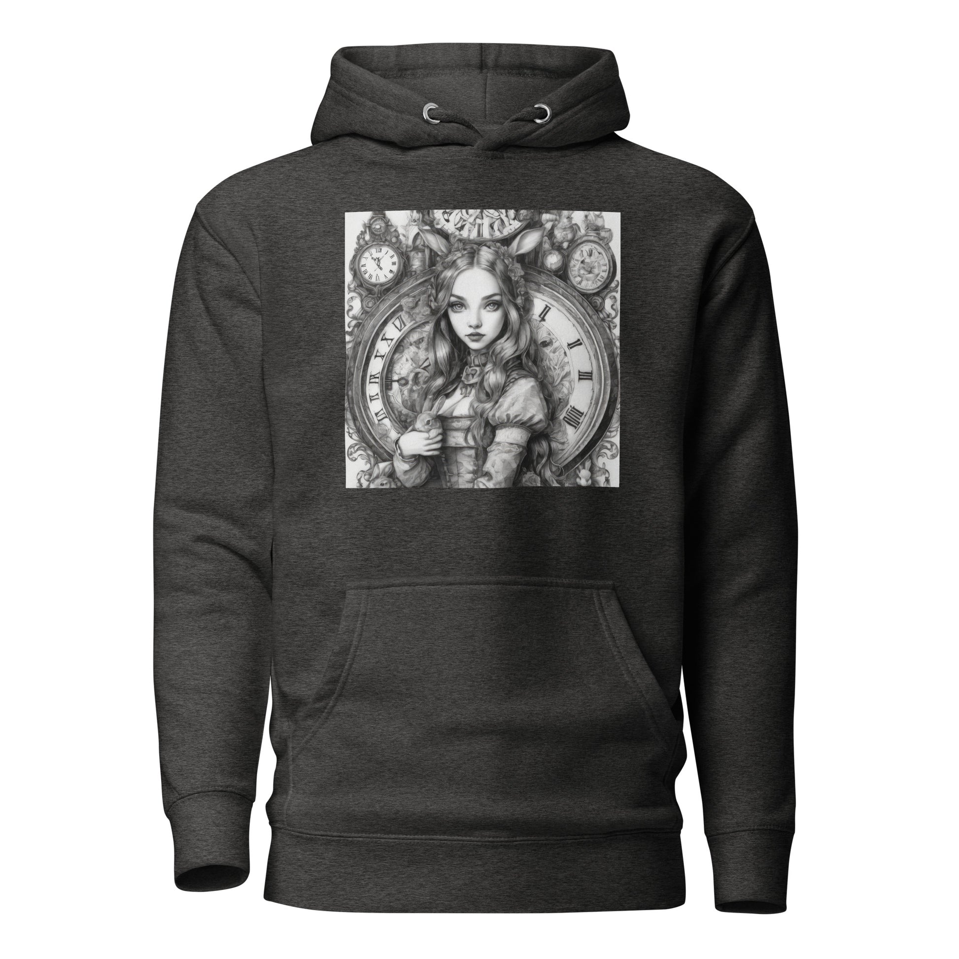 Alice in Wonderland Clockwork Women's Hoodie Charcoal Heather