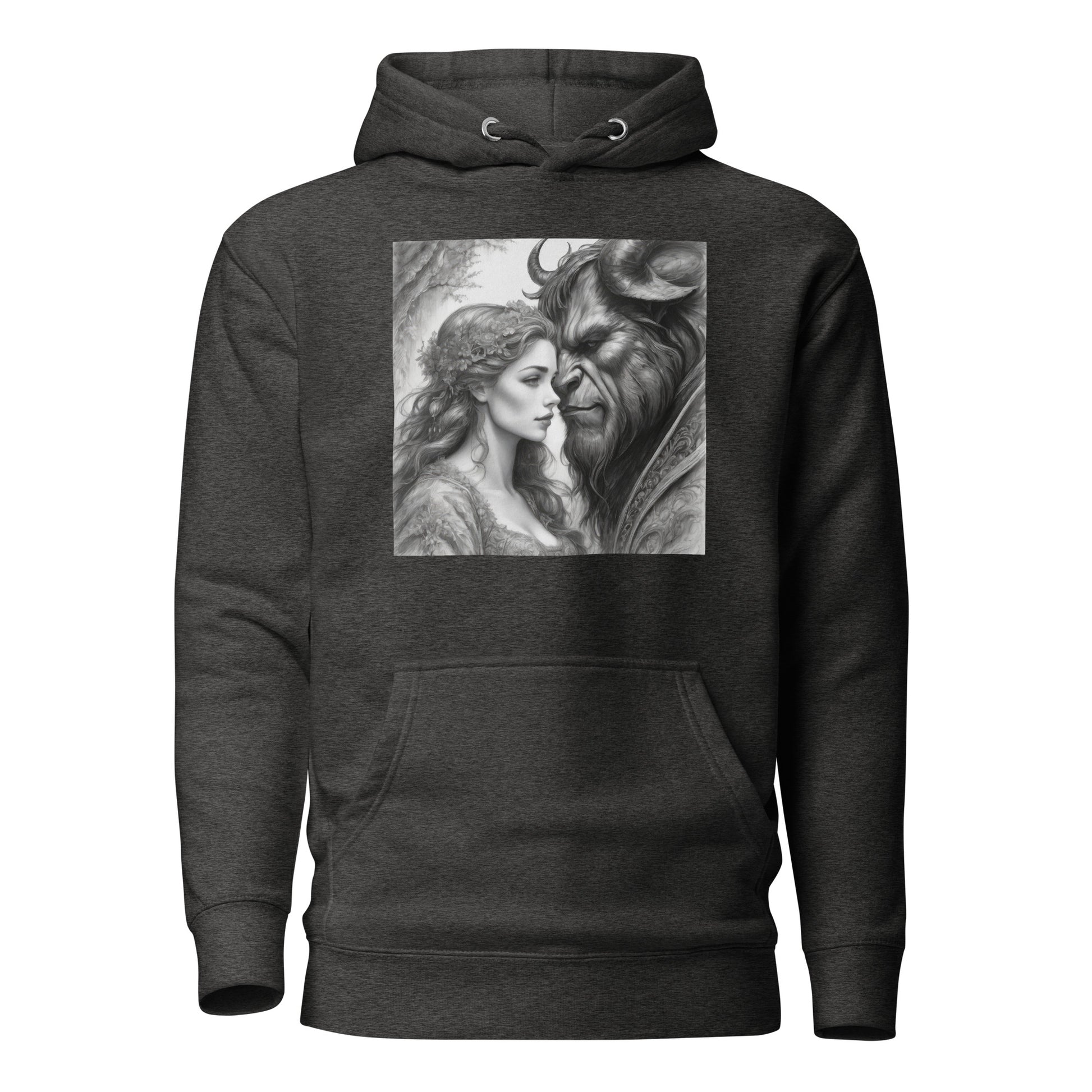 Beauty and the Beast Portrait Women's Hoodie Charcoal Heather