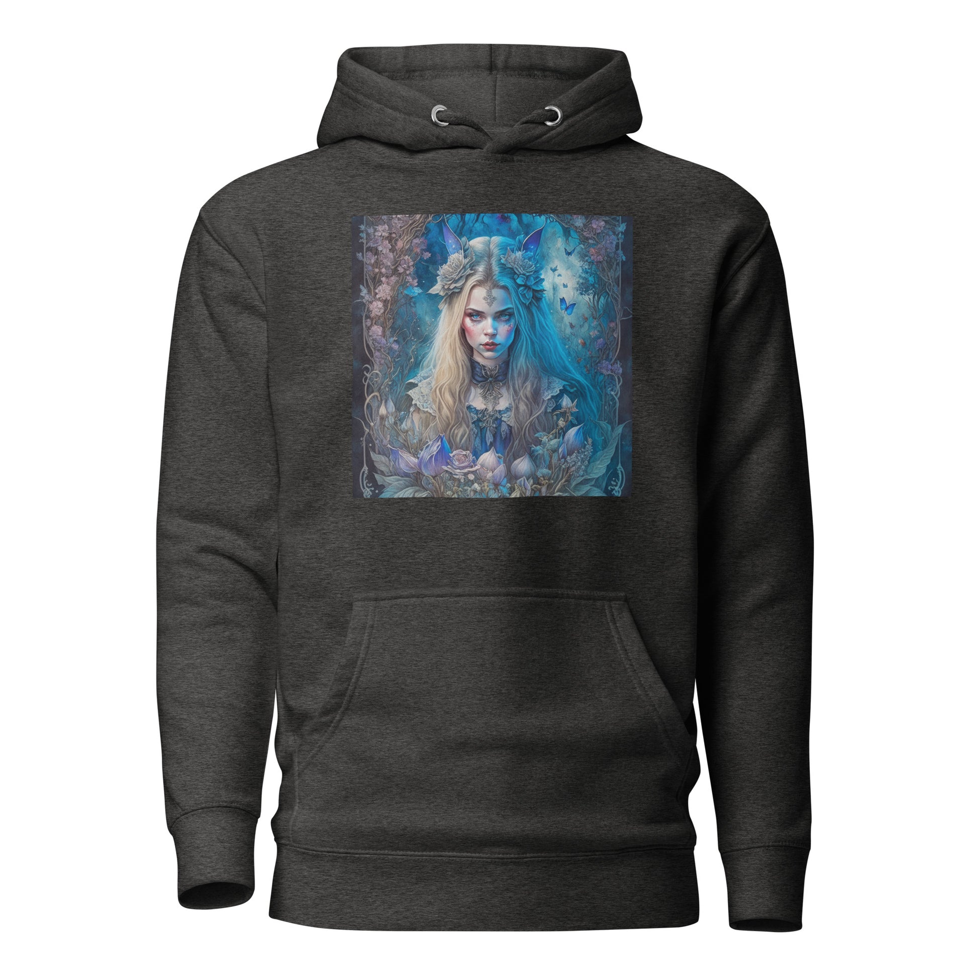 Esoteric Alice in Wonderland Hoodie Charcoal Heather