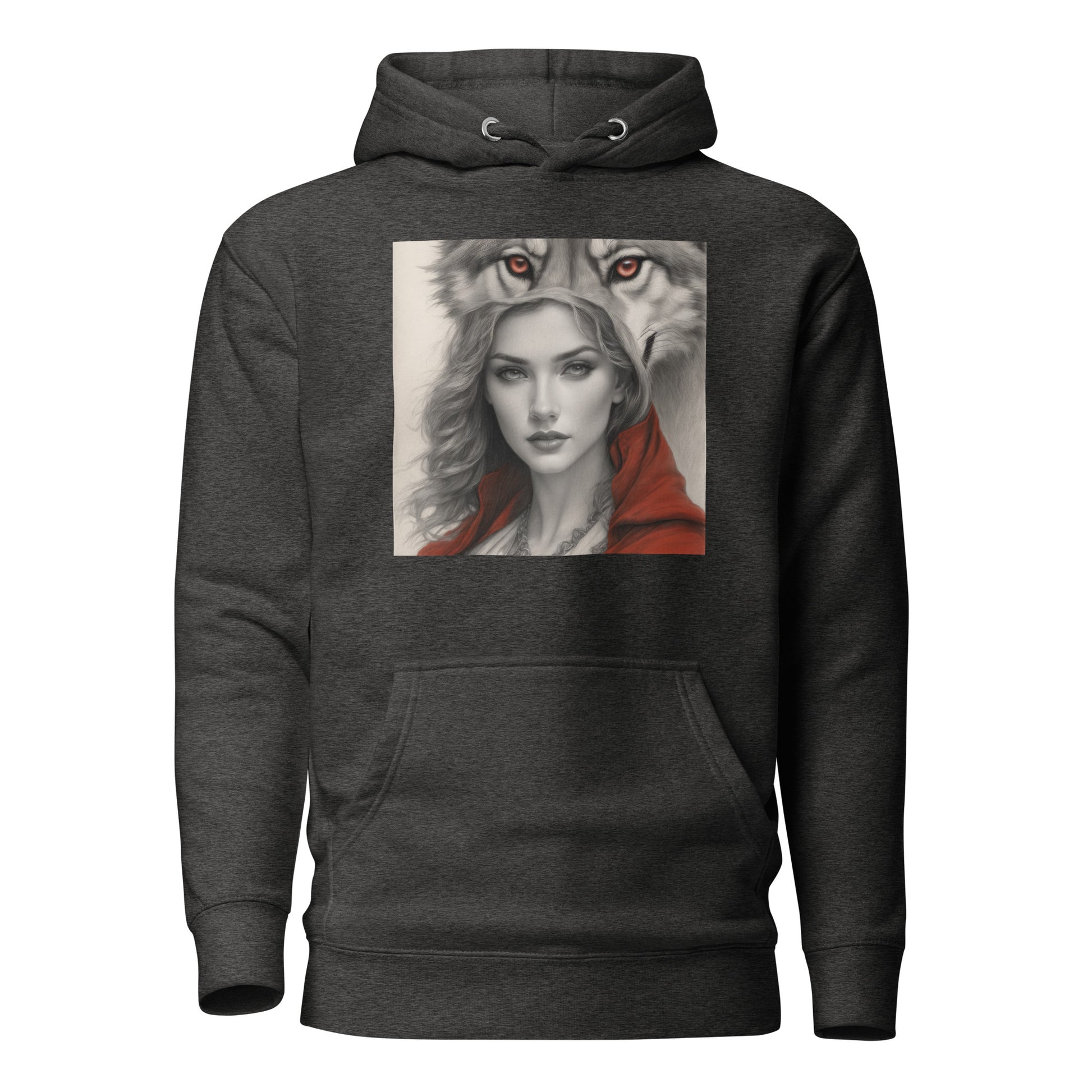 Mystique of the Wolf Women's Hoodie Charcoal Heather