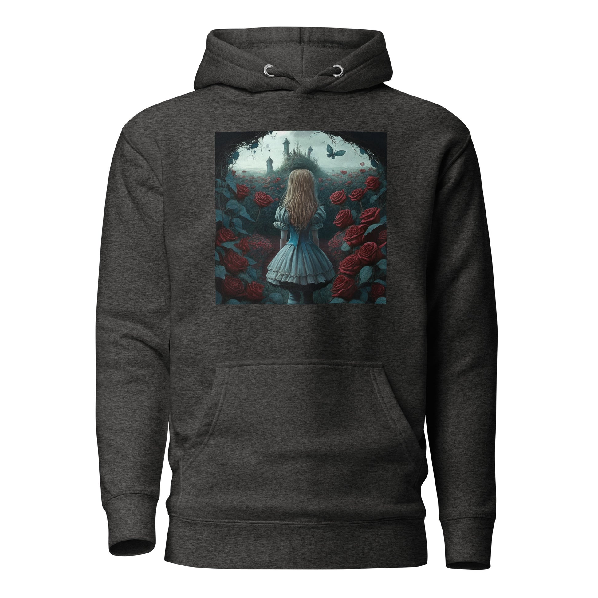 Alice and the Path or Roses Women's Hoodie Charcoal Heather