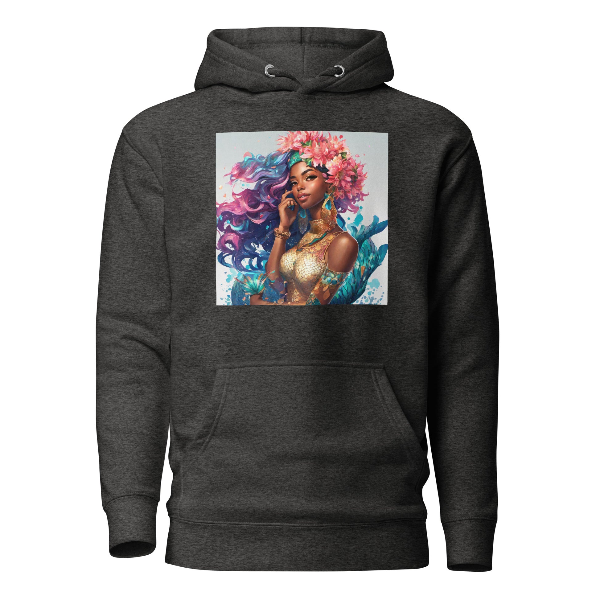 Mermaid Princess Women's Hoodie Charcoal Heather