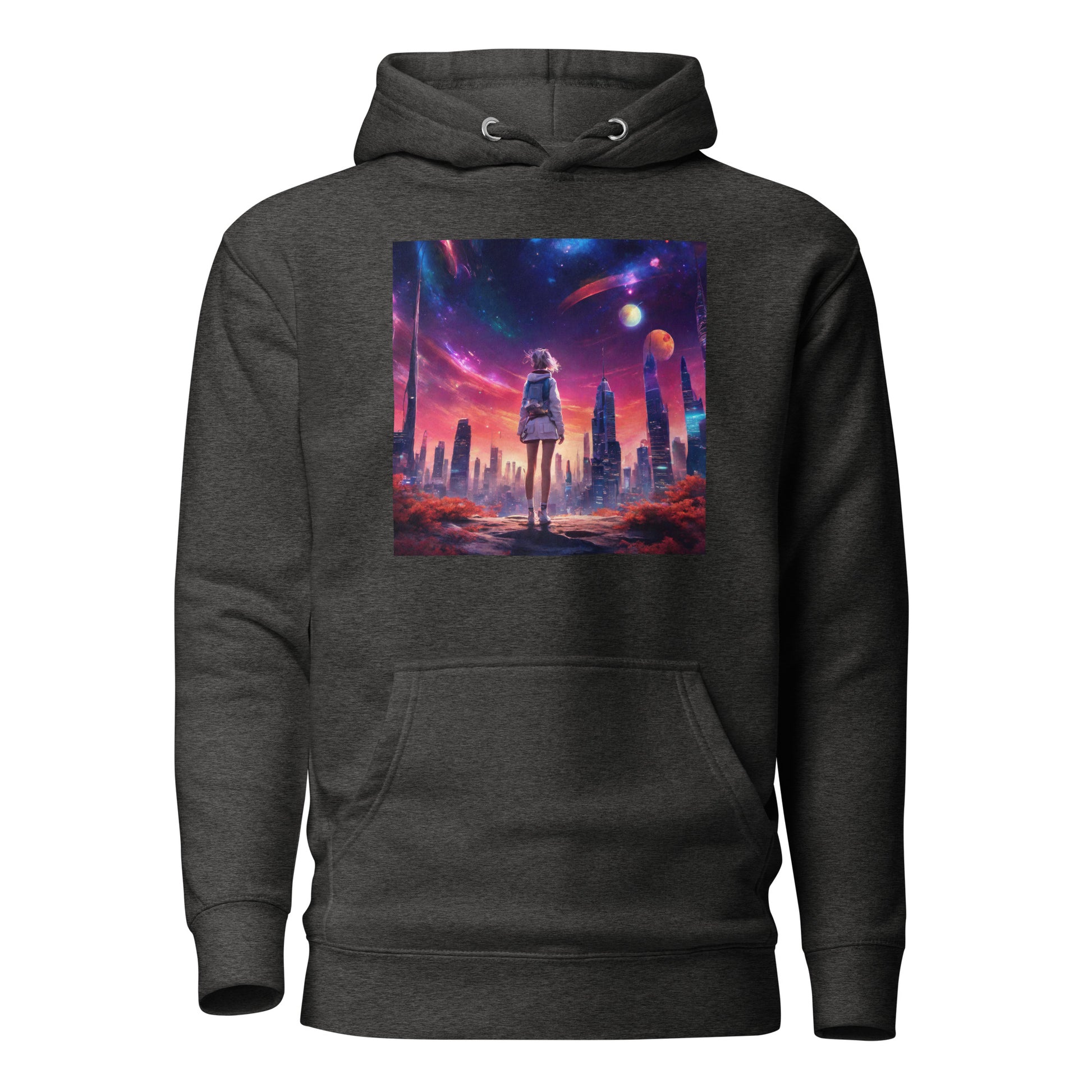 Amazing Space Explorer Women's Hoodie Charcoal Heather