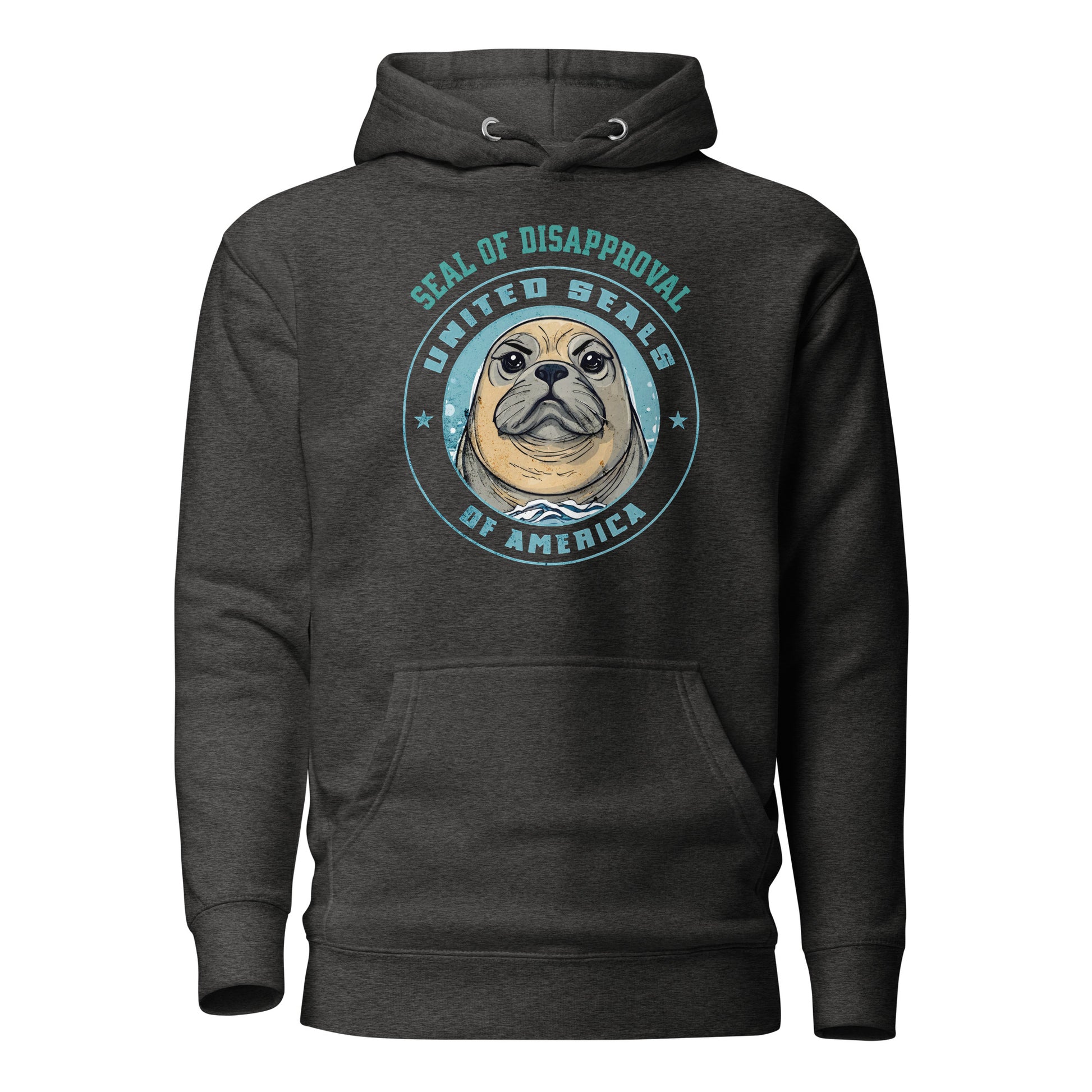 Seal of Disapproval Women's Funny Hoodie Charcoal Heather