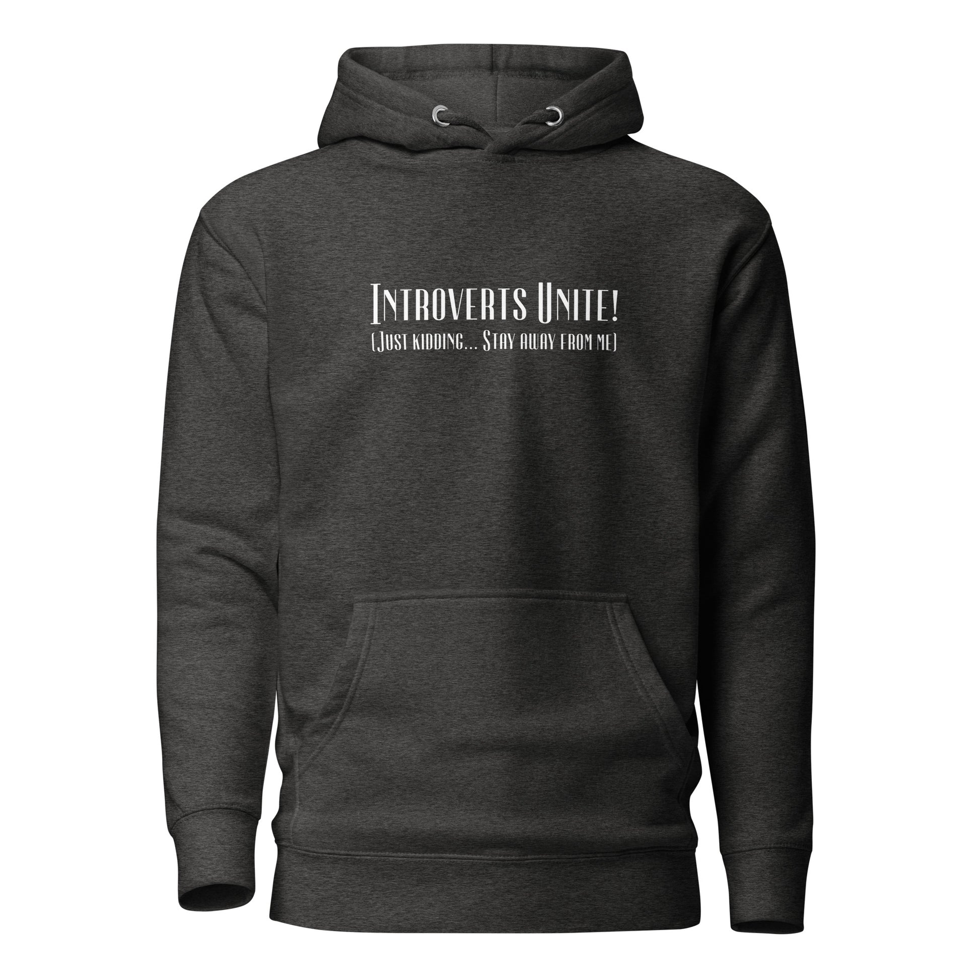 Introverts Unite Women's Funny Hoodie Charcoal Heather