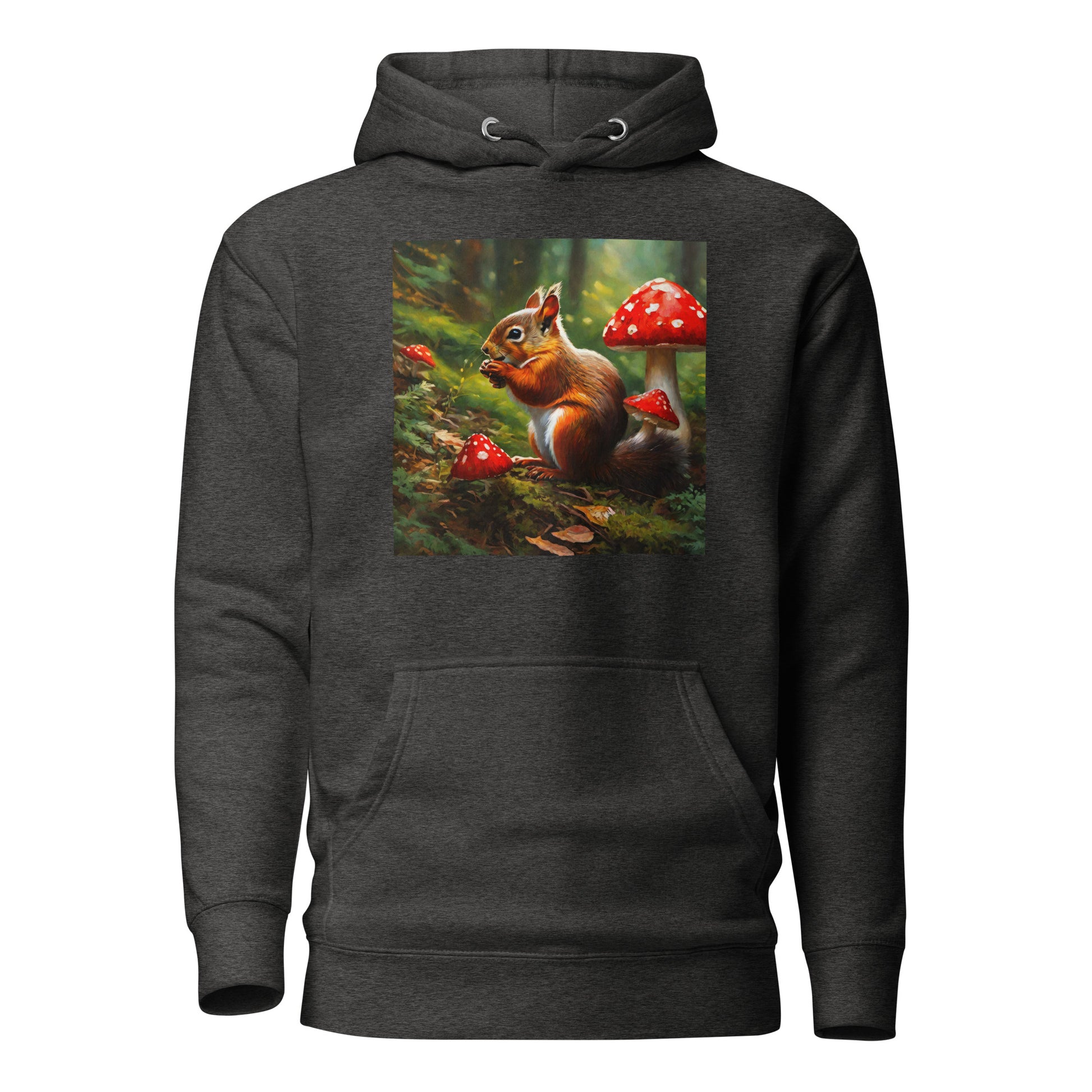 Forest Squirrel Women's Animal Lover Hoodie Charcoal Heather