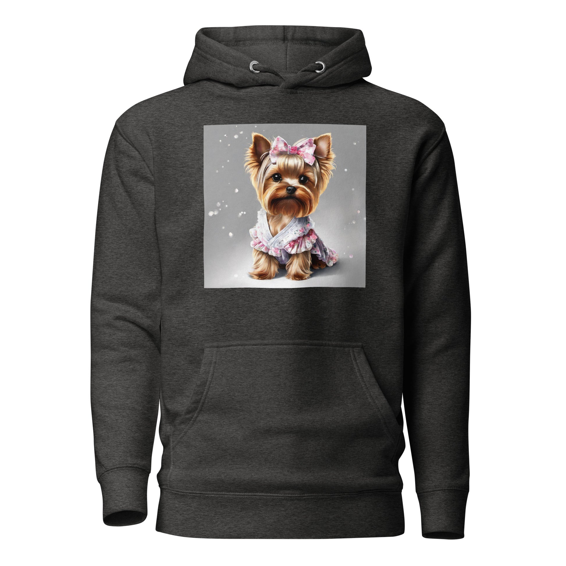 Yorkie Princess Women's Dog Lover Hoodie Charcoal Heather