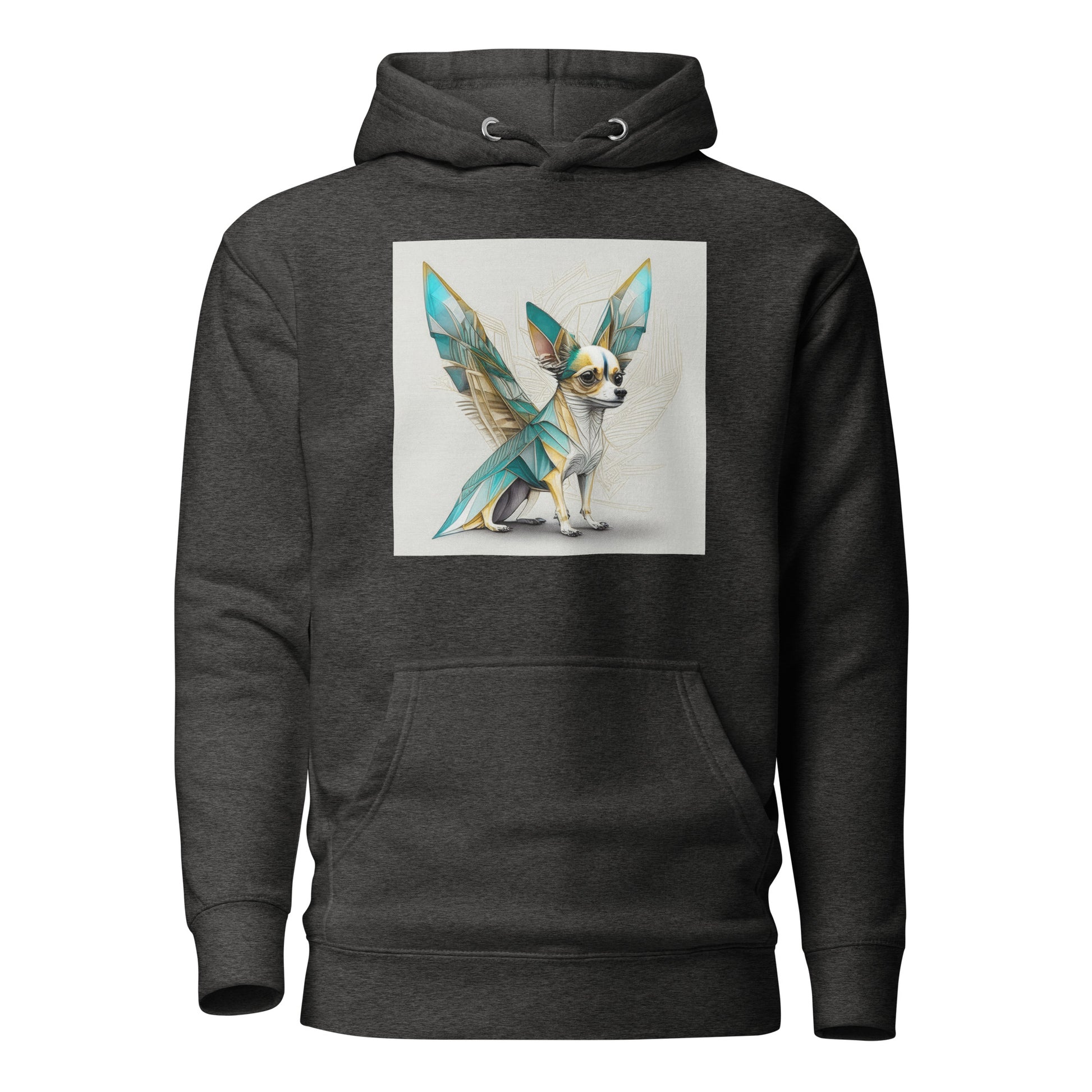 Chihuahua with Wings Women's Dog Lover Hoodie Charcoal Heather