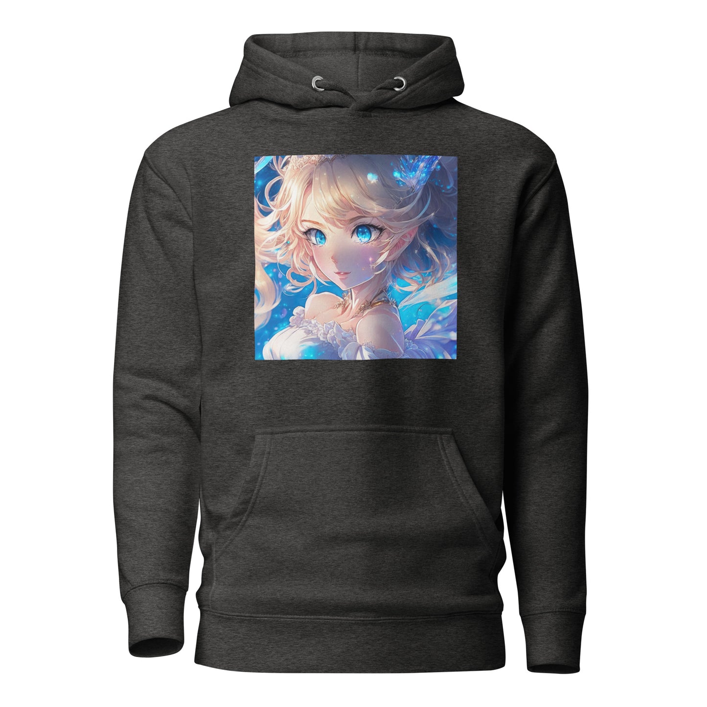 Cute Anime Princess Women's Graphic Hoodie Charcoal Heather