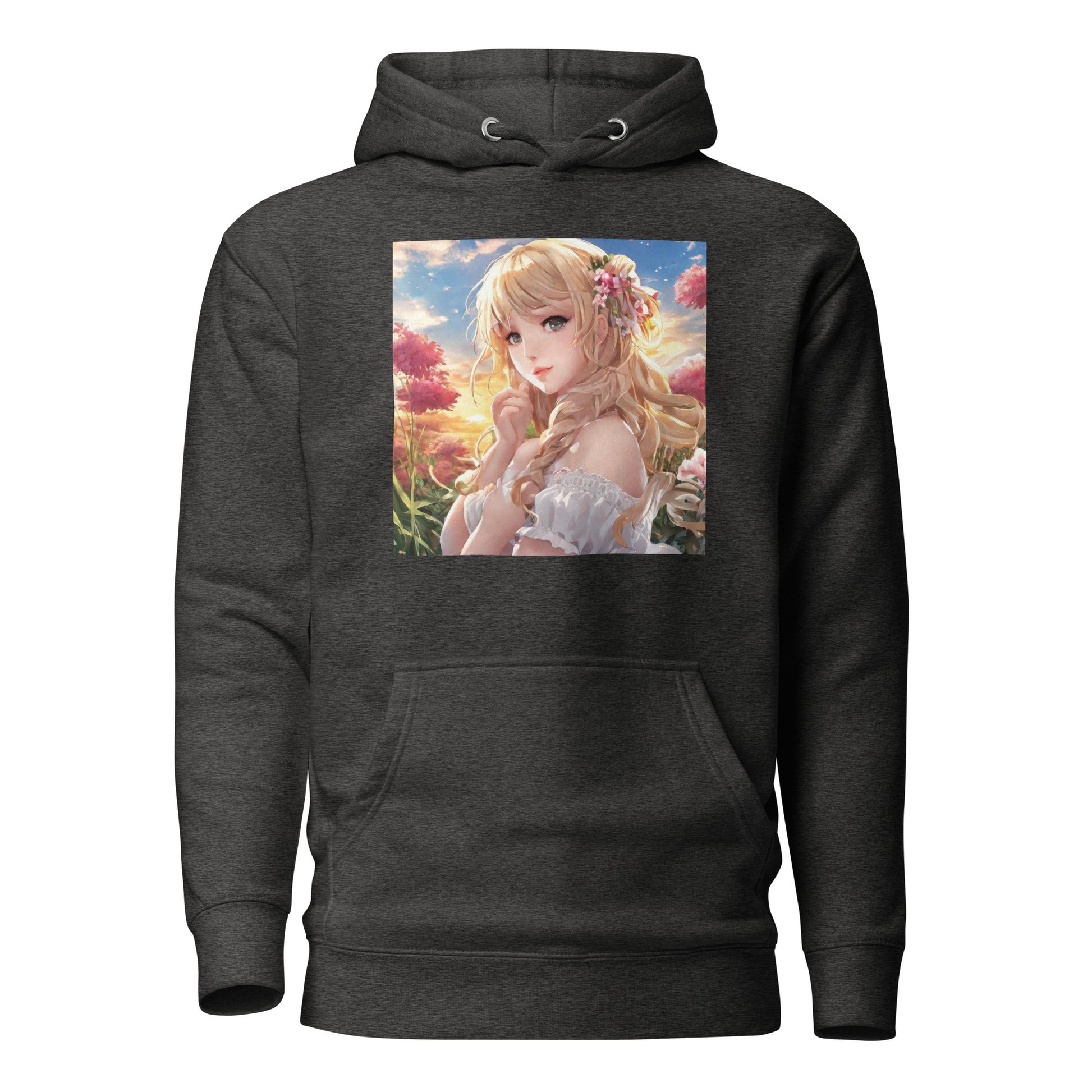 Timeless Beauty Women's Anime Hoodie Charcoal Heather