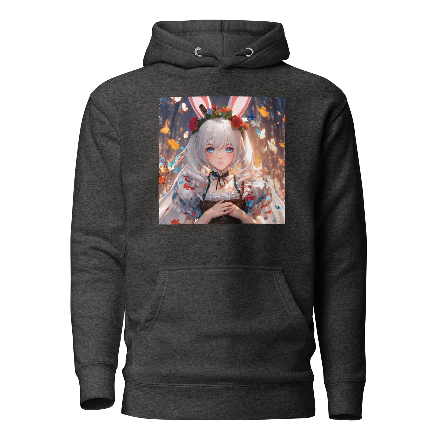 Women's Anime Alice from Alice in Wonderland Hoodie Charcoal Heather