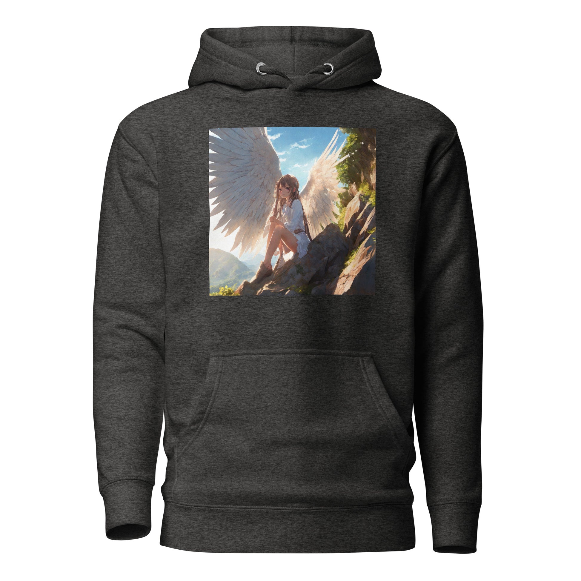 Beautiful Angel Women's Anime Hoodie Charcoal Heather