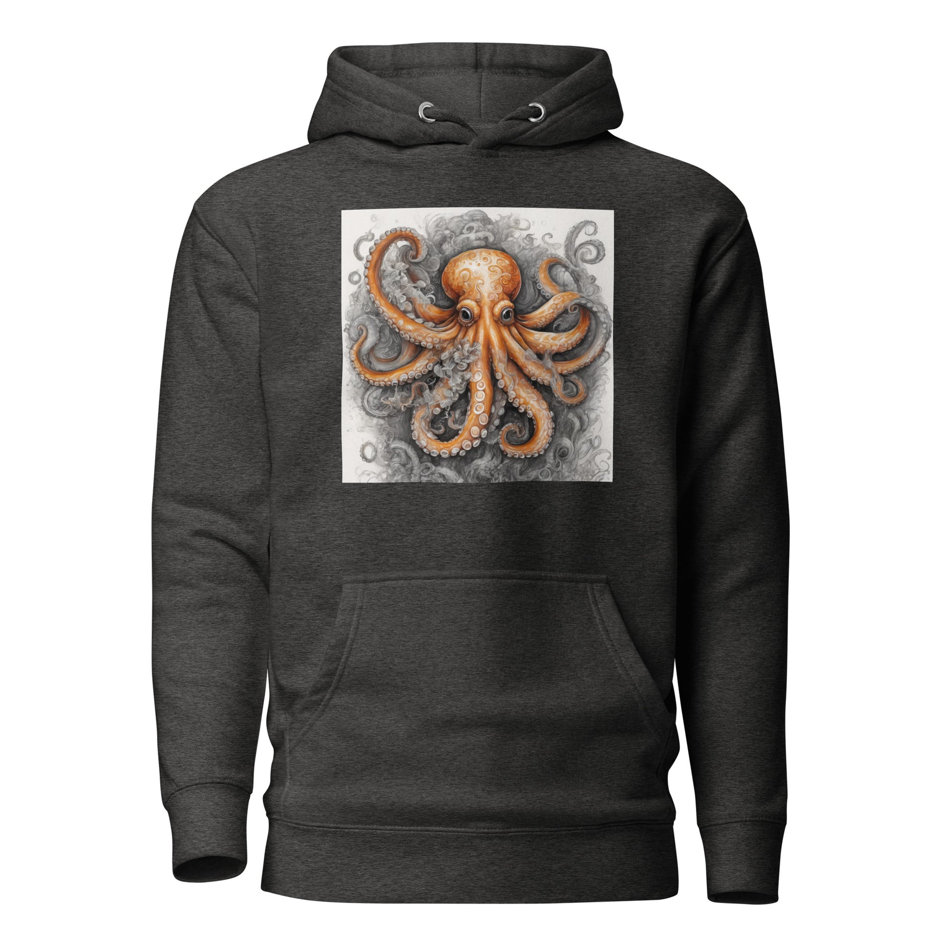 Octopus Women's Animal Lover Hoodie Charcoal Heather