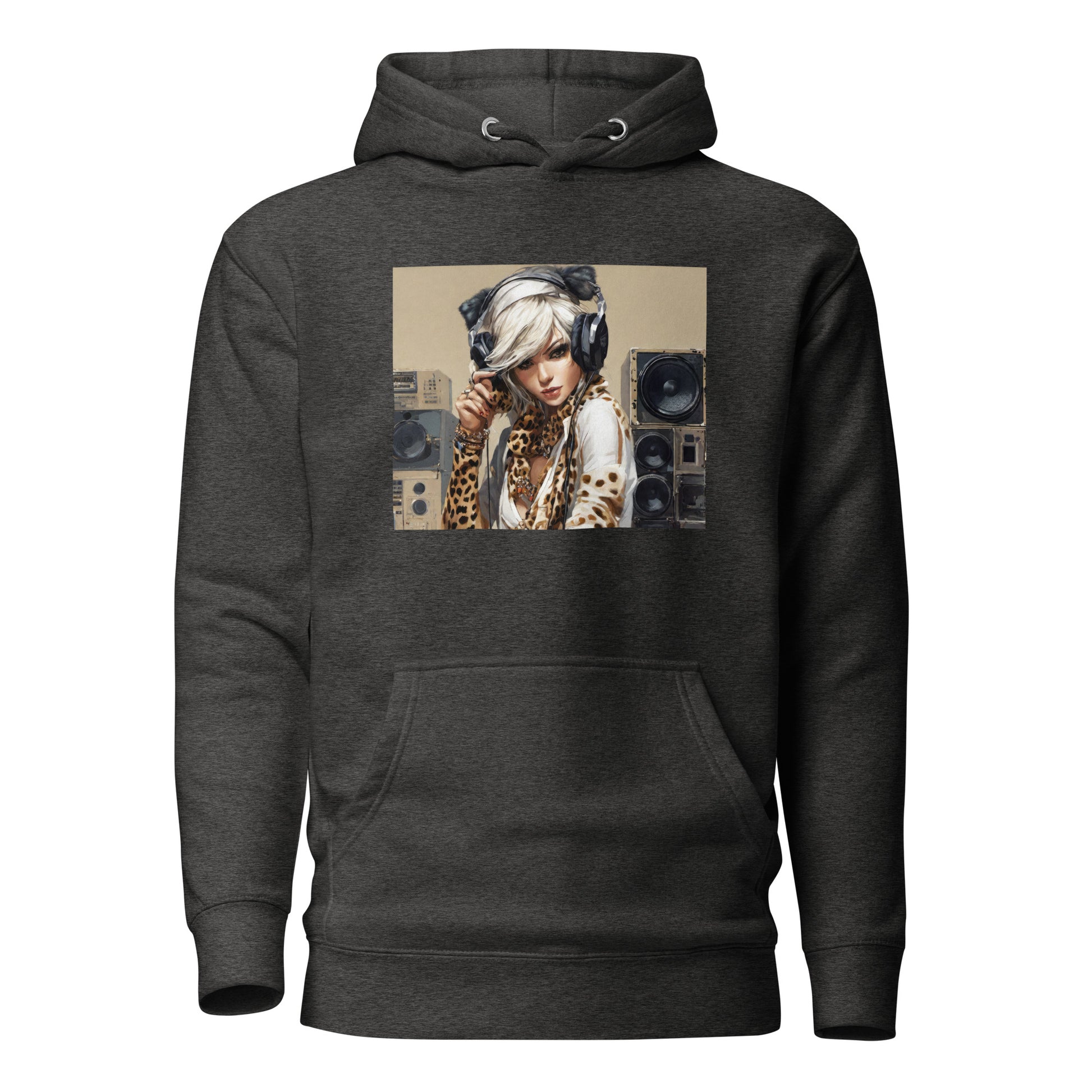 Women's DJing Hoodie Charcoal Heather