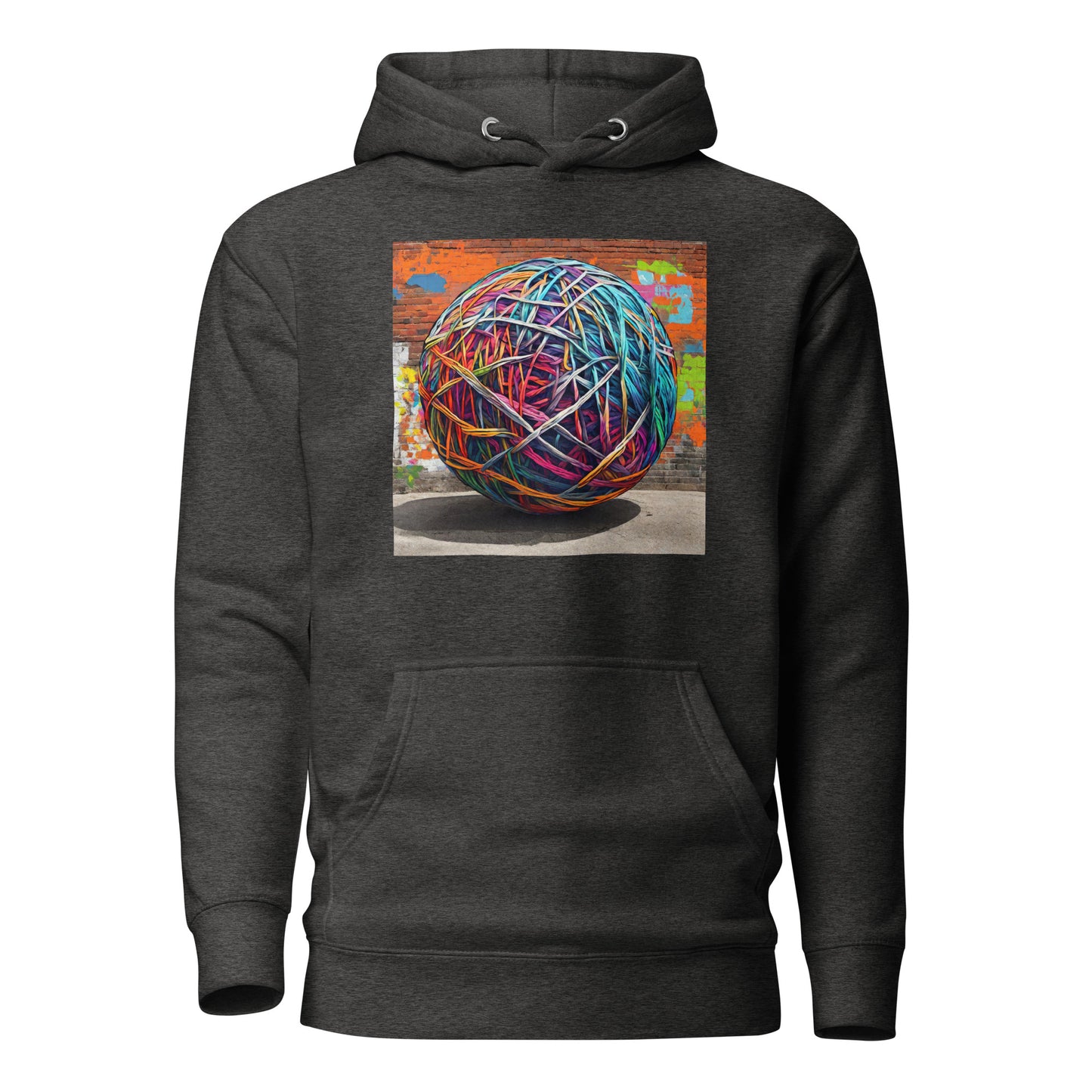 Ball of Yarn Women's Crochet and Knitting Lover Hoodie Charcoal Heather