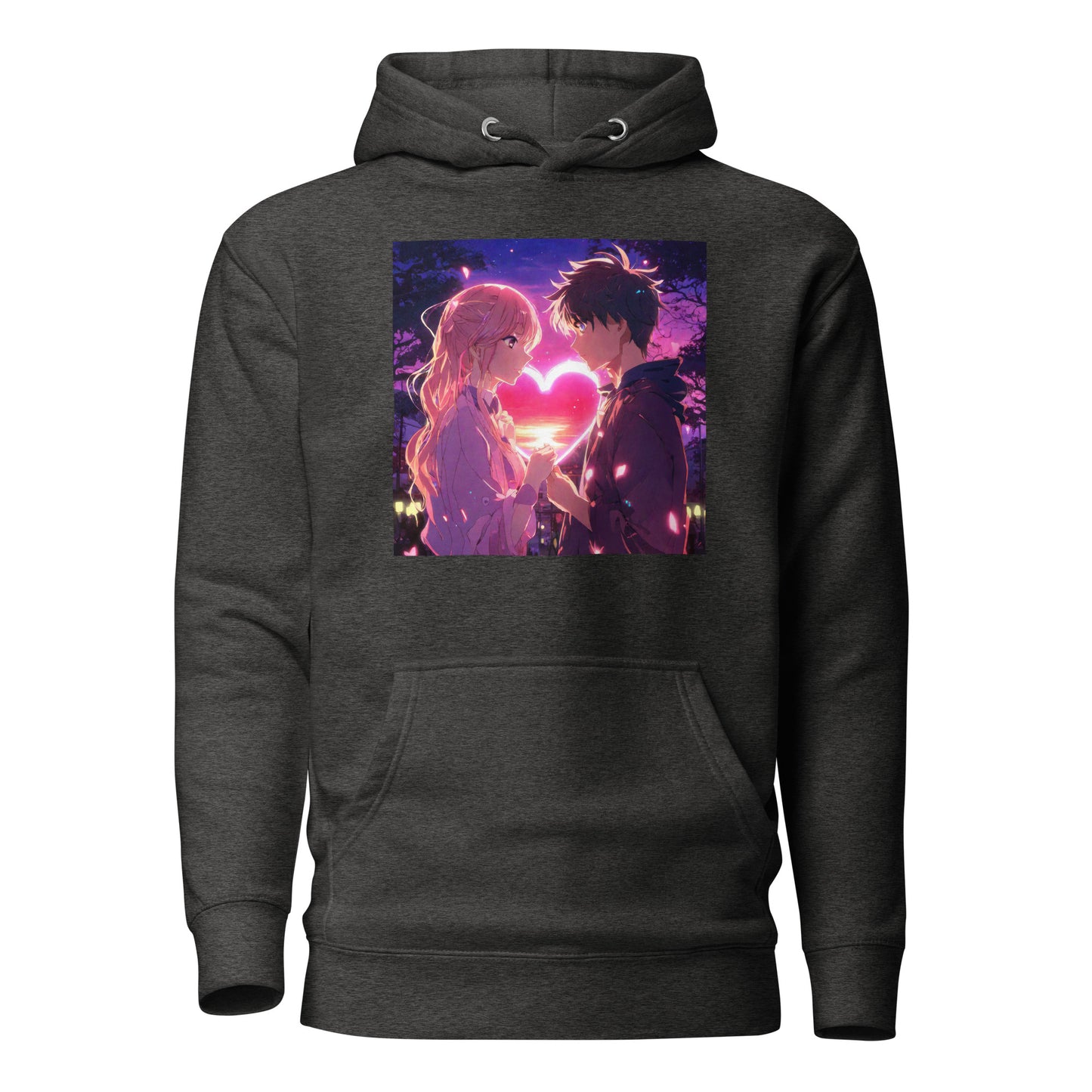 Women's Valentine's Day Love Hoodie Charcoal Heather