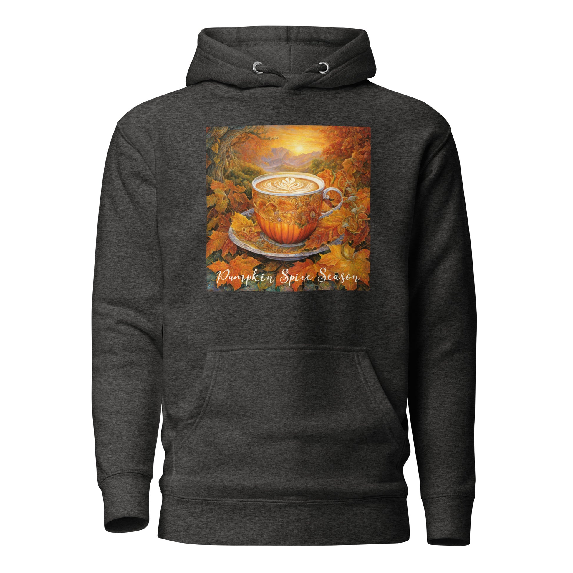 Pumpkin Spice Season Women's Autumn Hoodie Charcoal Heather