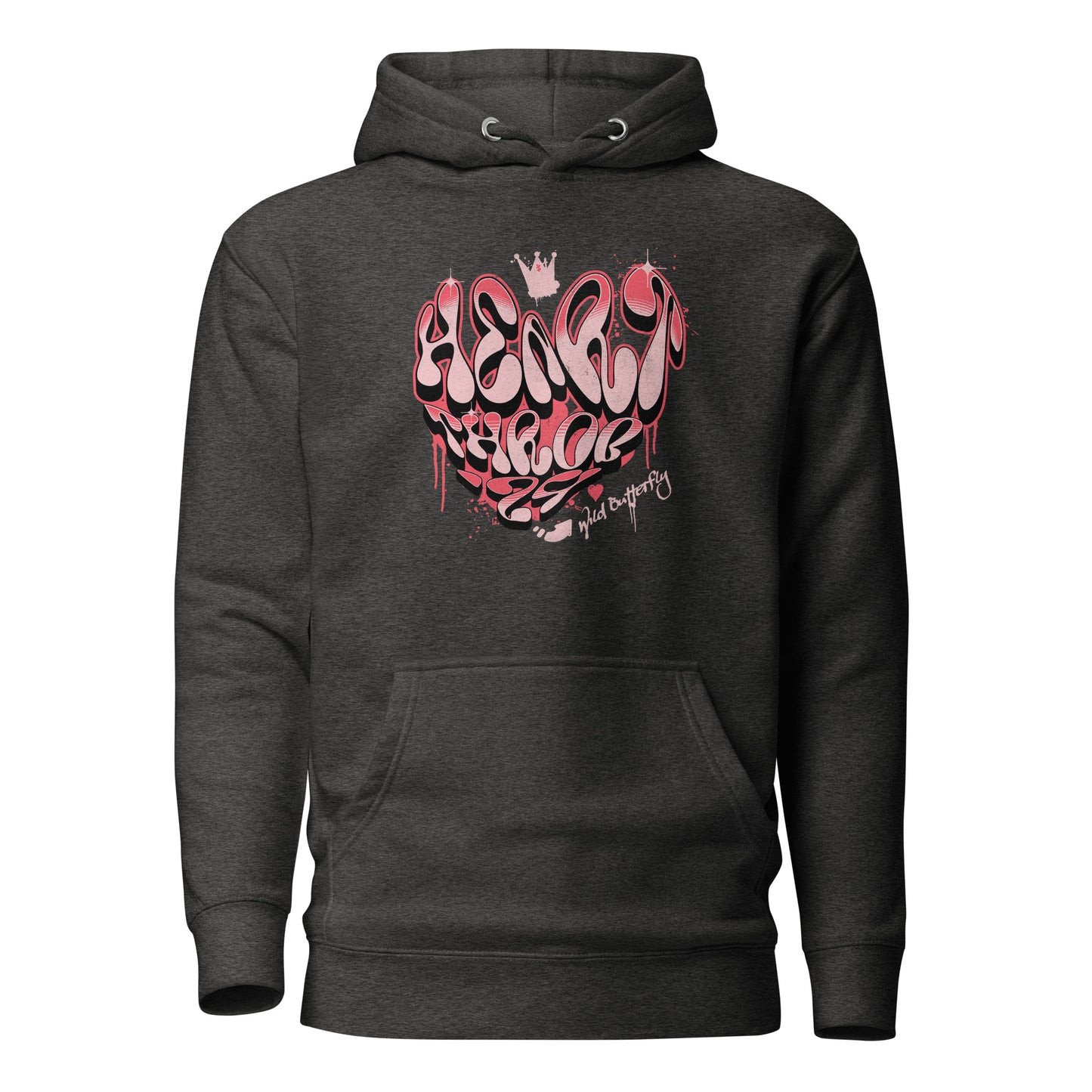 Heart Throb '24 Women's Valentine's Day Hoodie Charcoal Heather