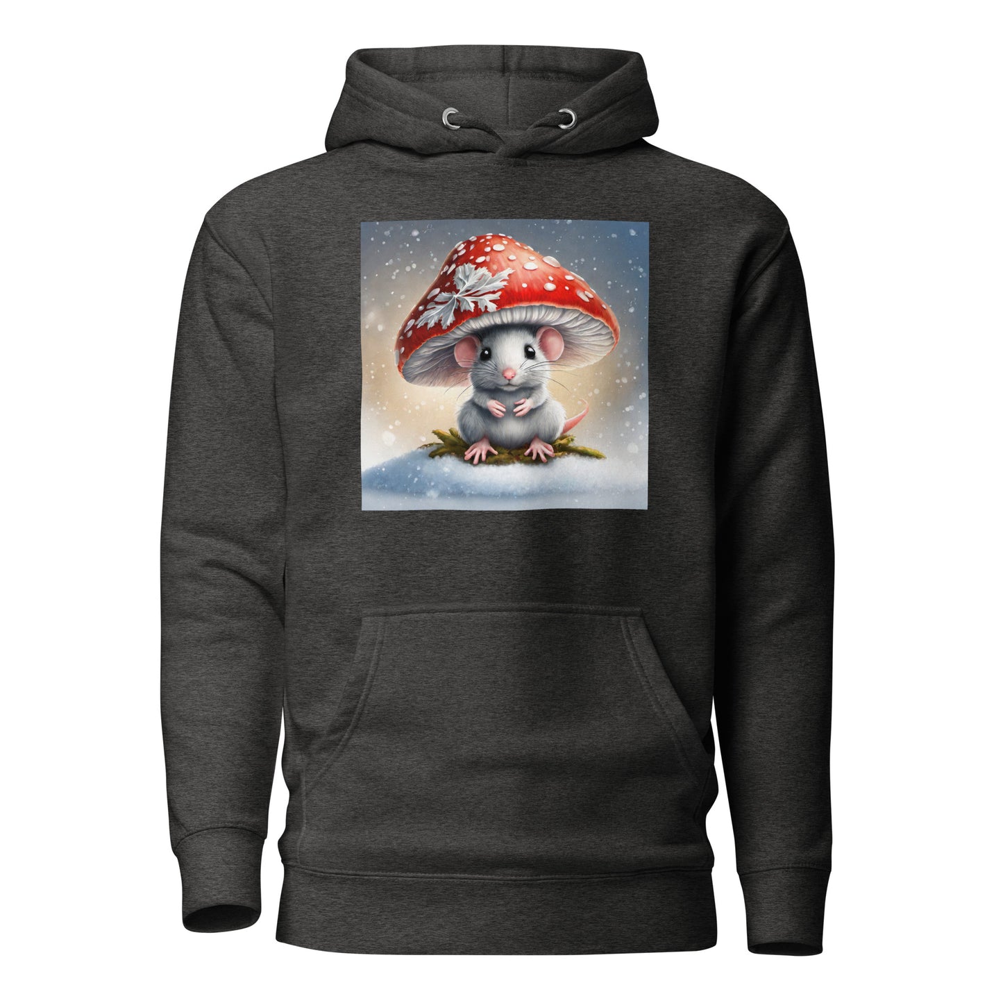 Winter Mouse Women's Holiday Hoodie Charcoal Heather