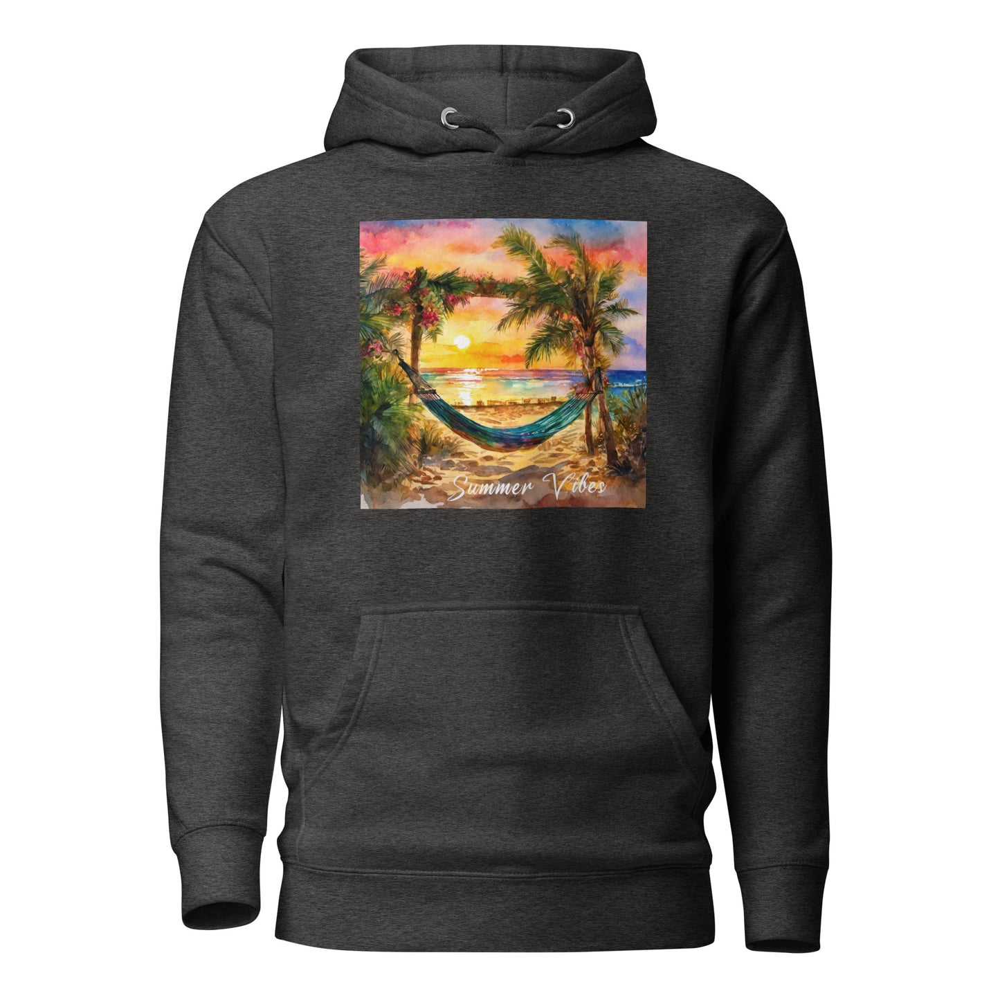 Summer Vibes Women's Beach Hoodie Charcoal Heather