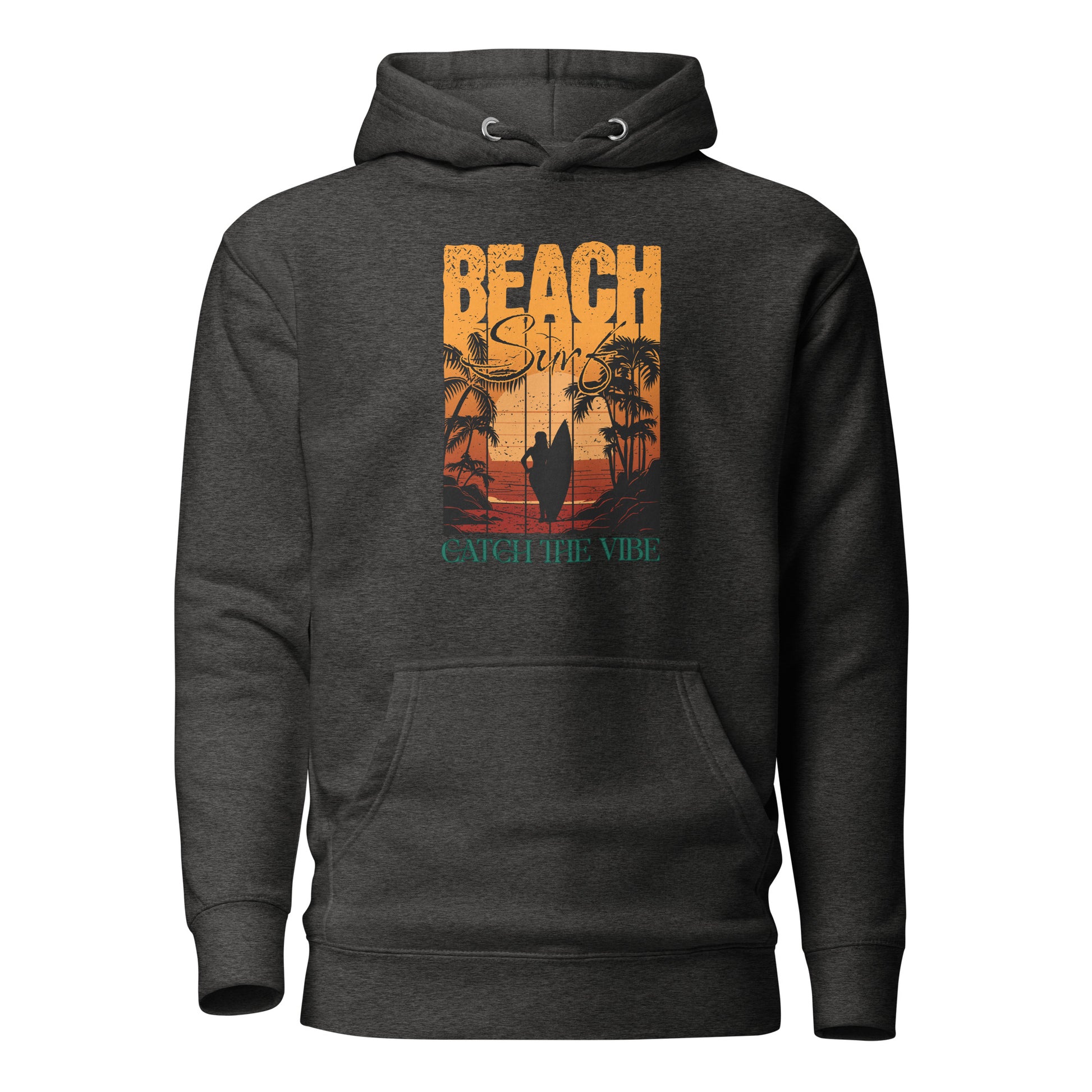 Catch the Vibe Surfing Women's Hoodie Charcoal Heather